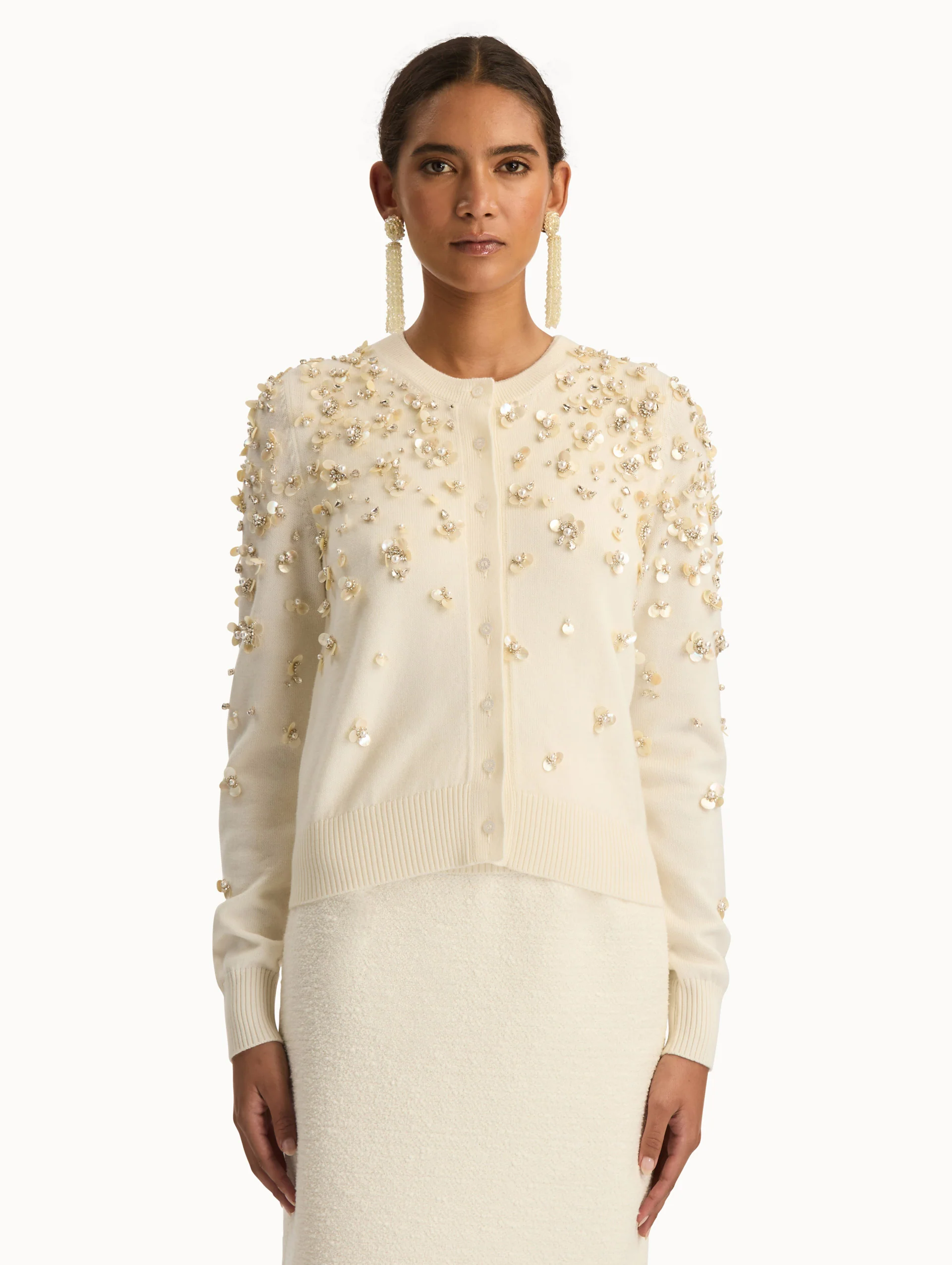 Mother of Pearl Embroidered Cardigan - Image 2