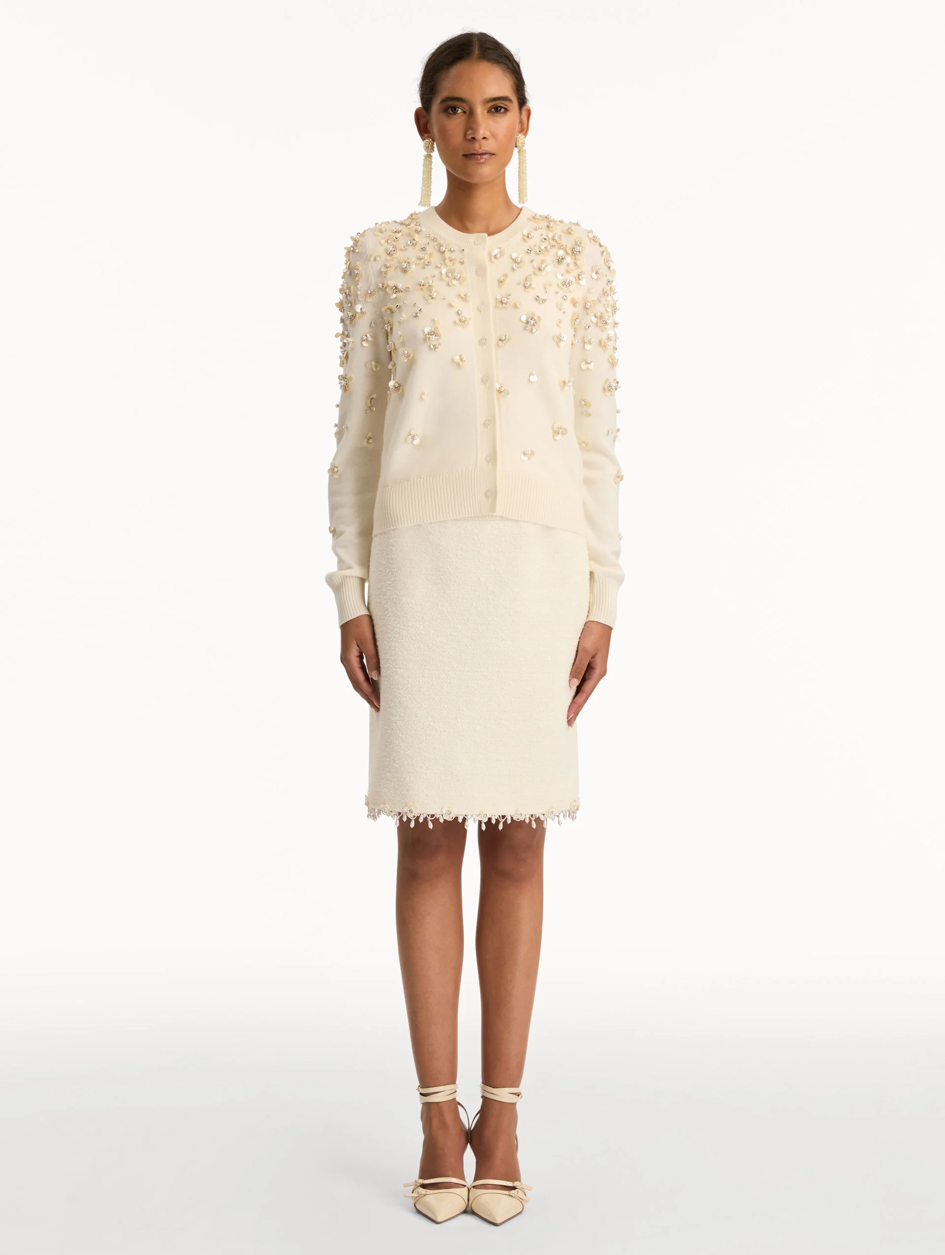Mother of Pearl Embroidered Cardigan - Image 3