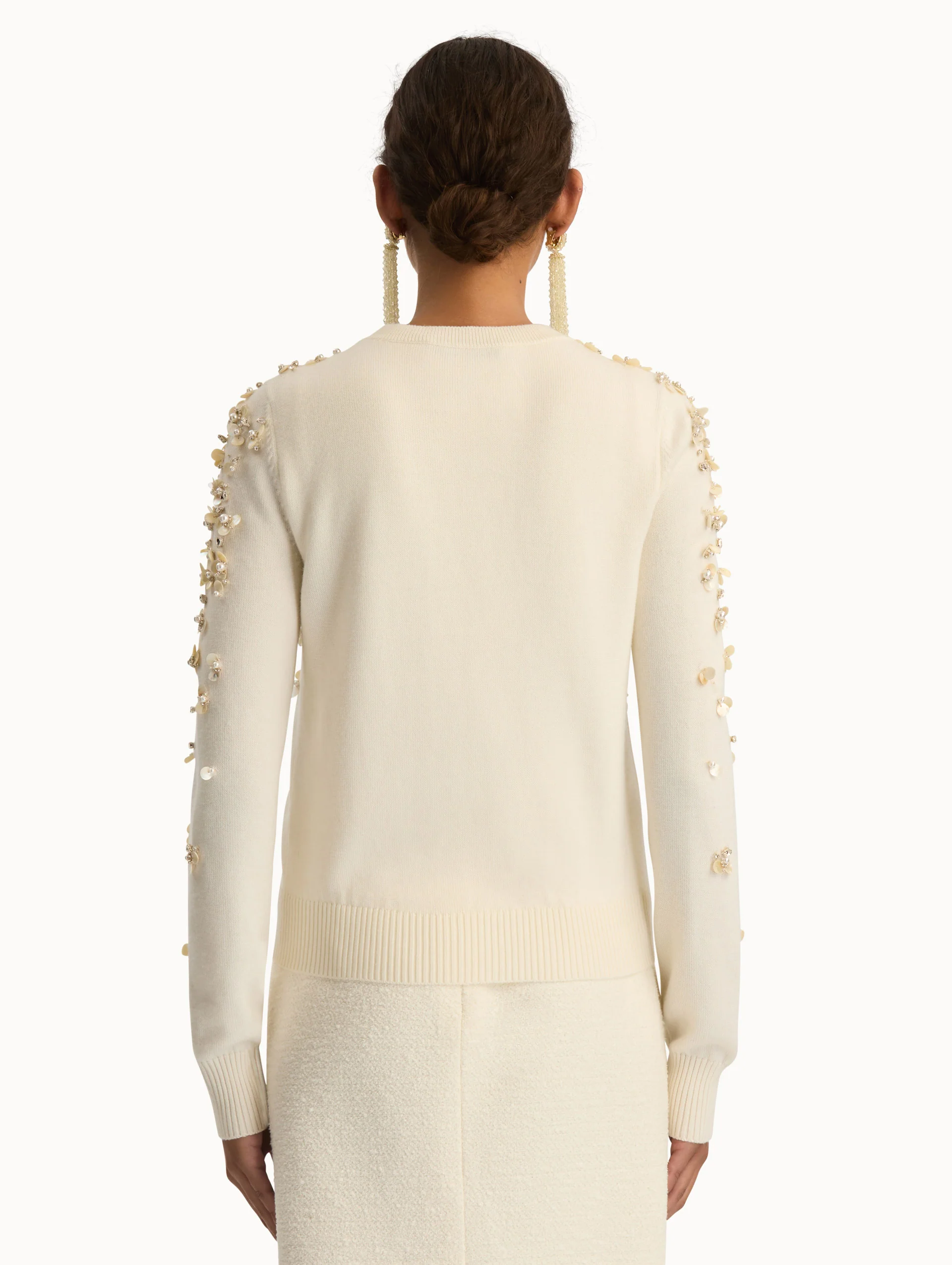 Mother of Pearl Embroidered Cardigan - Image 4