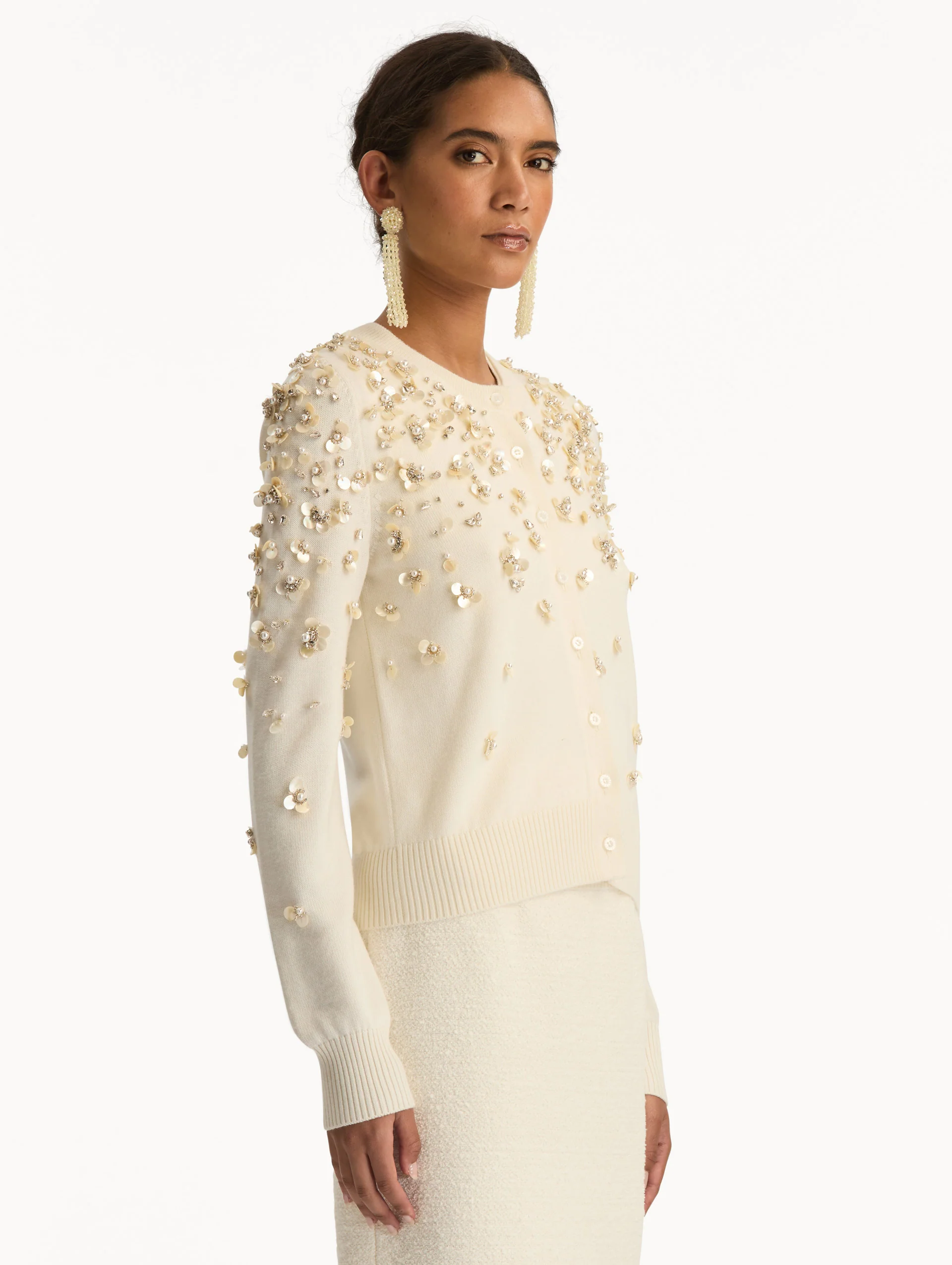 Mother of Pearl Embroidered Cardigan - Image 5