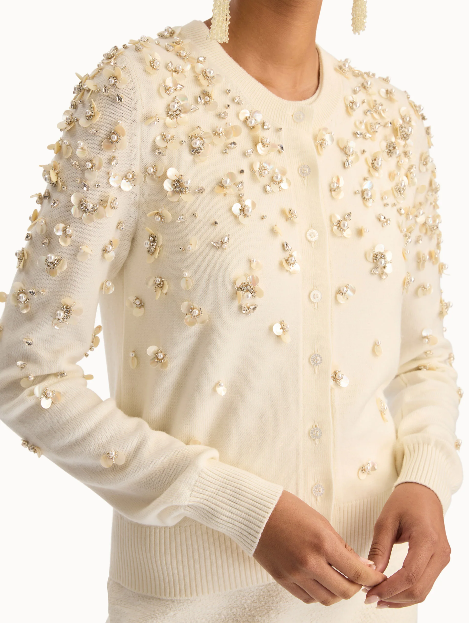 Mother of Pearl Embroidered Cardigan - Image 6