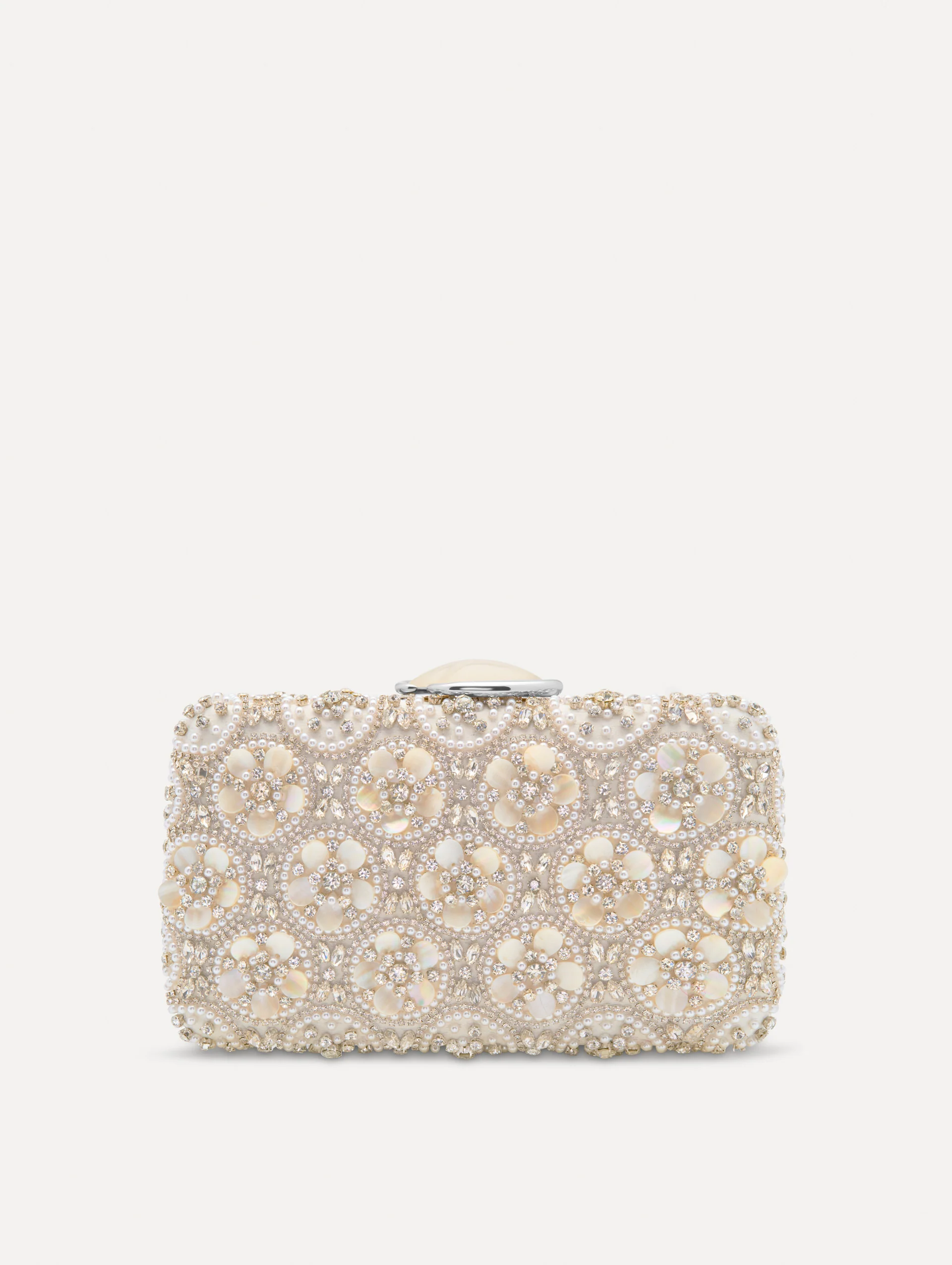 Mother of Pearl Embroidered O Minaudière