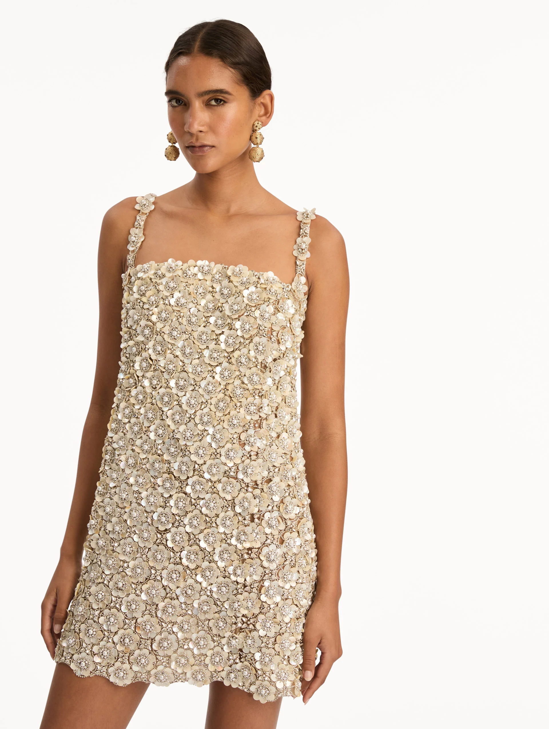 Mother of Pearl Embroidered Shift Dress - Image 5