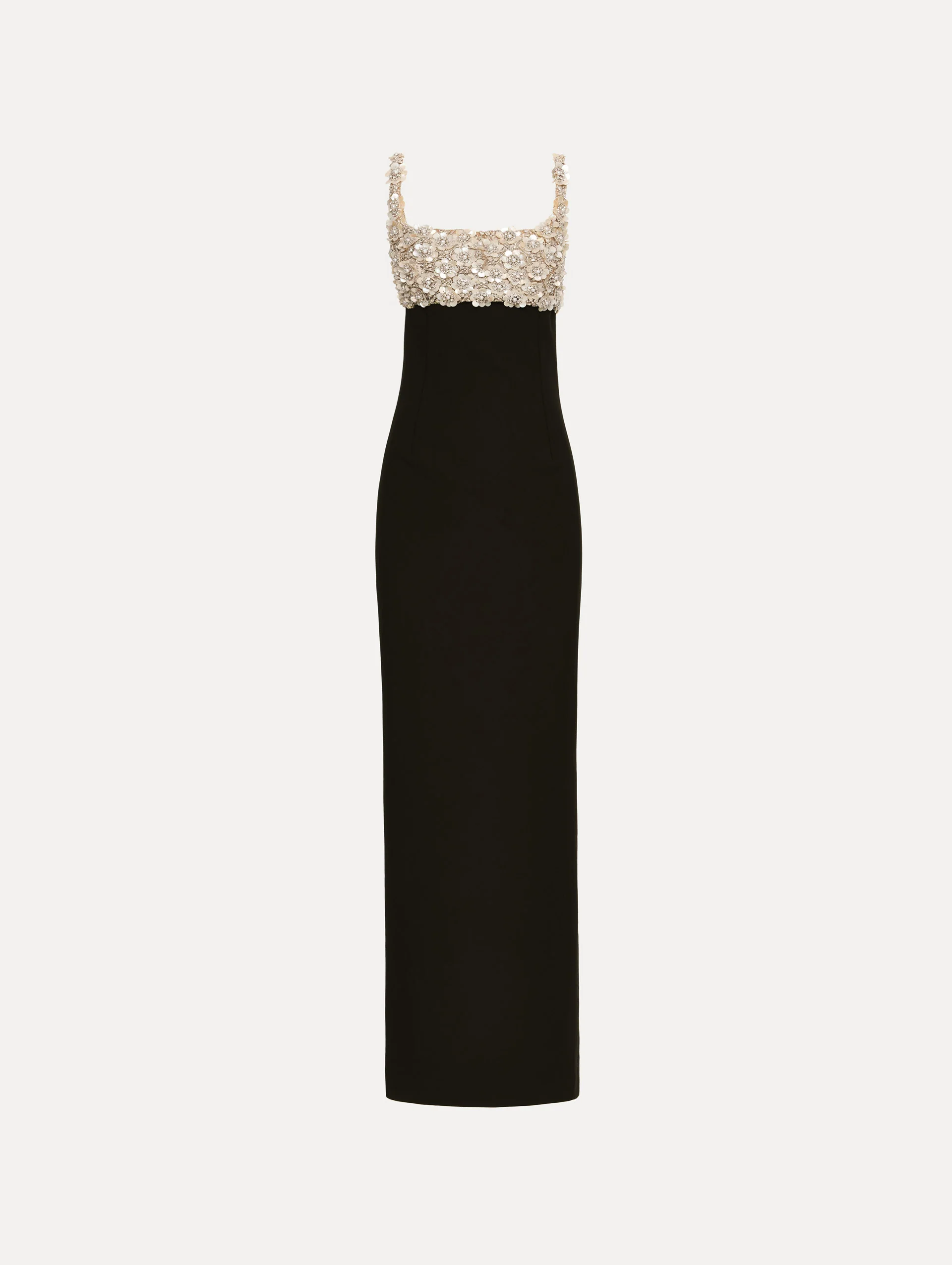 Mother of Pearl Embroidered Sleeveless Gown