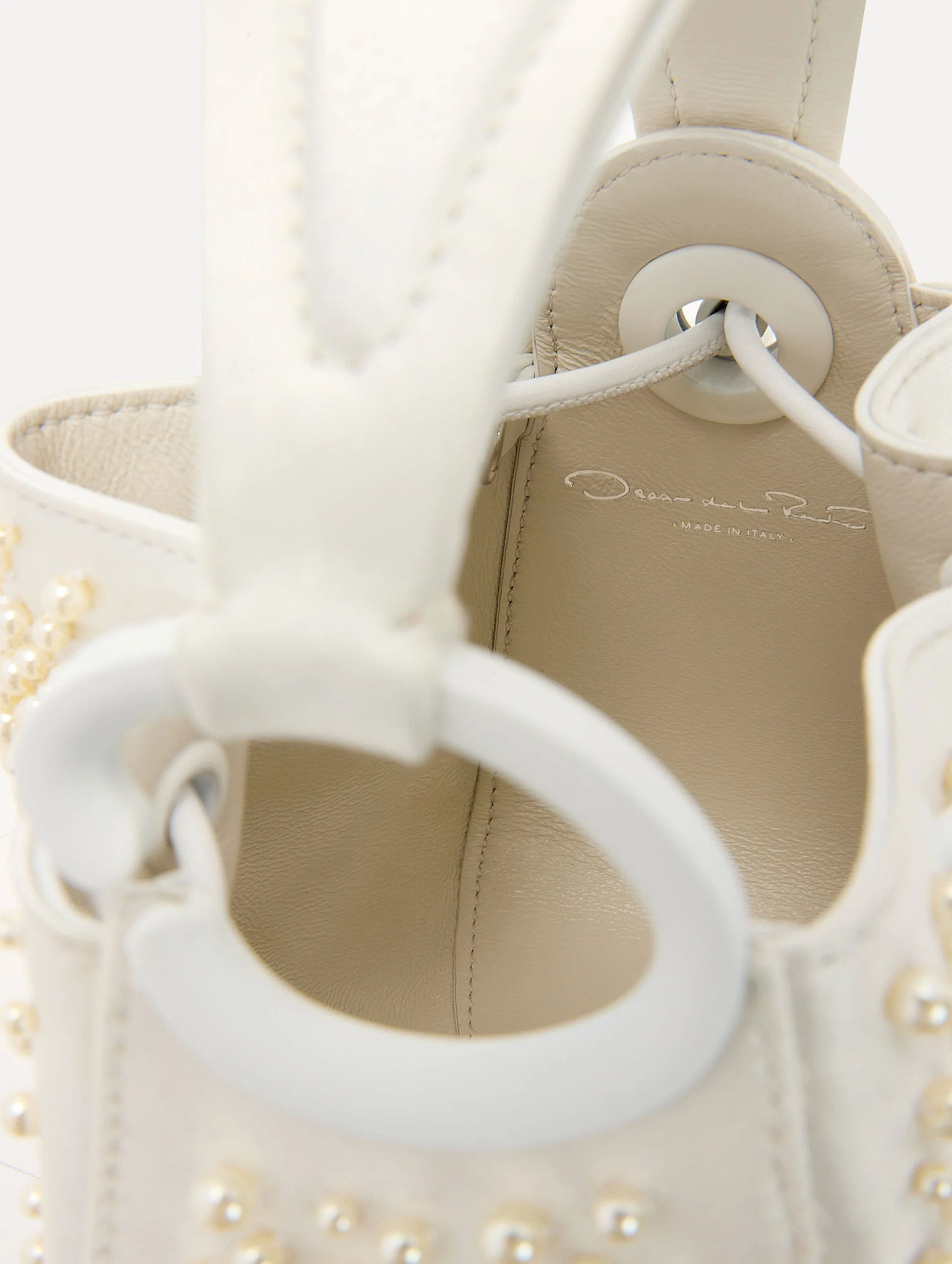 Nano Pearl Embroidered O Handle Bag - Image 4