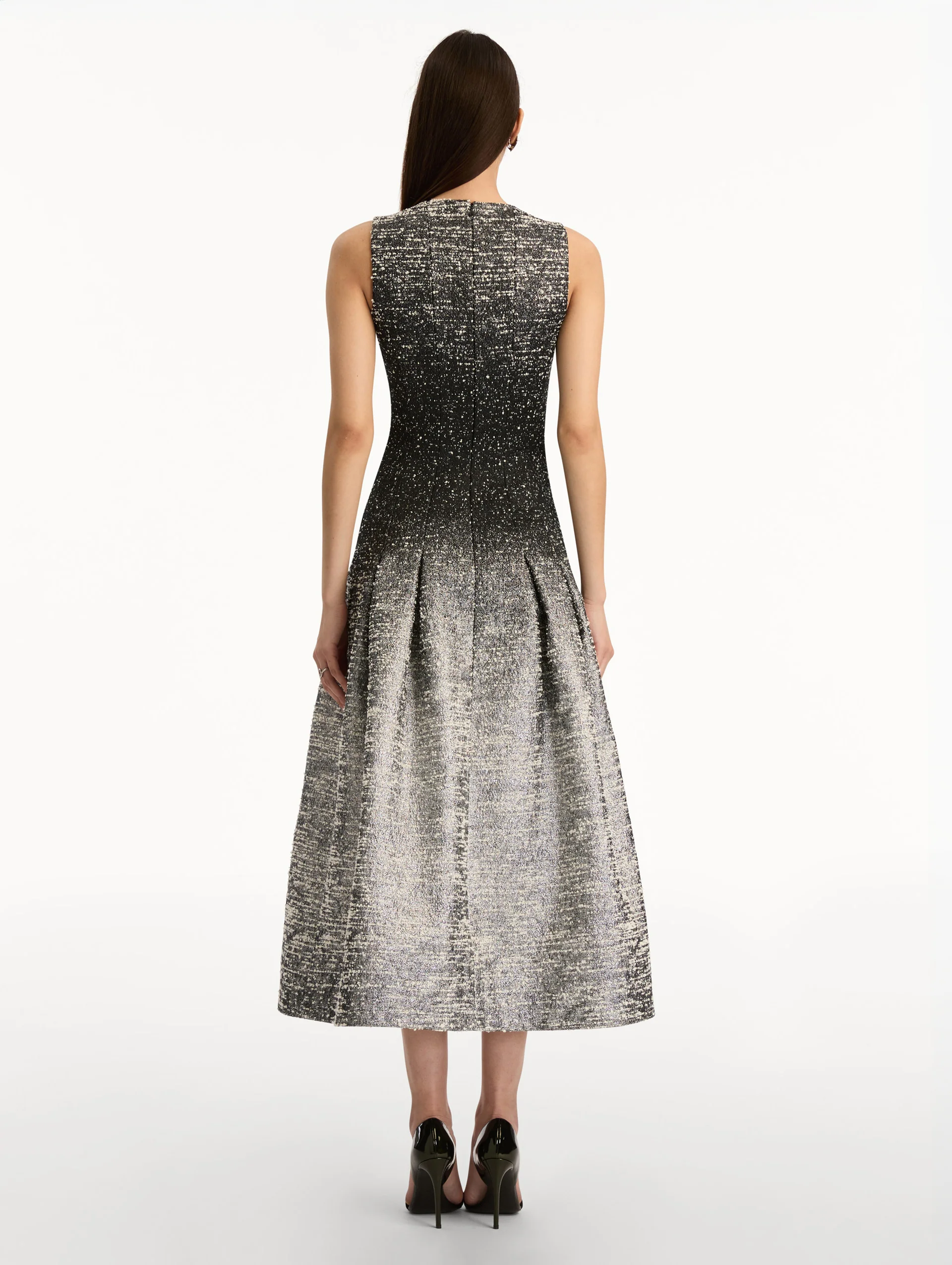 Ombré Lurex Bouclé Jacquard Dress - Image 3