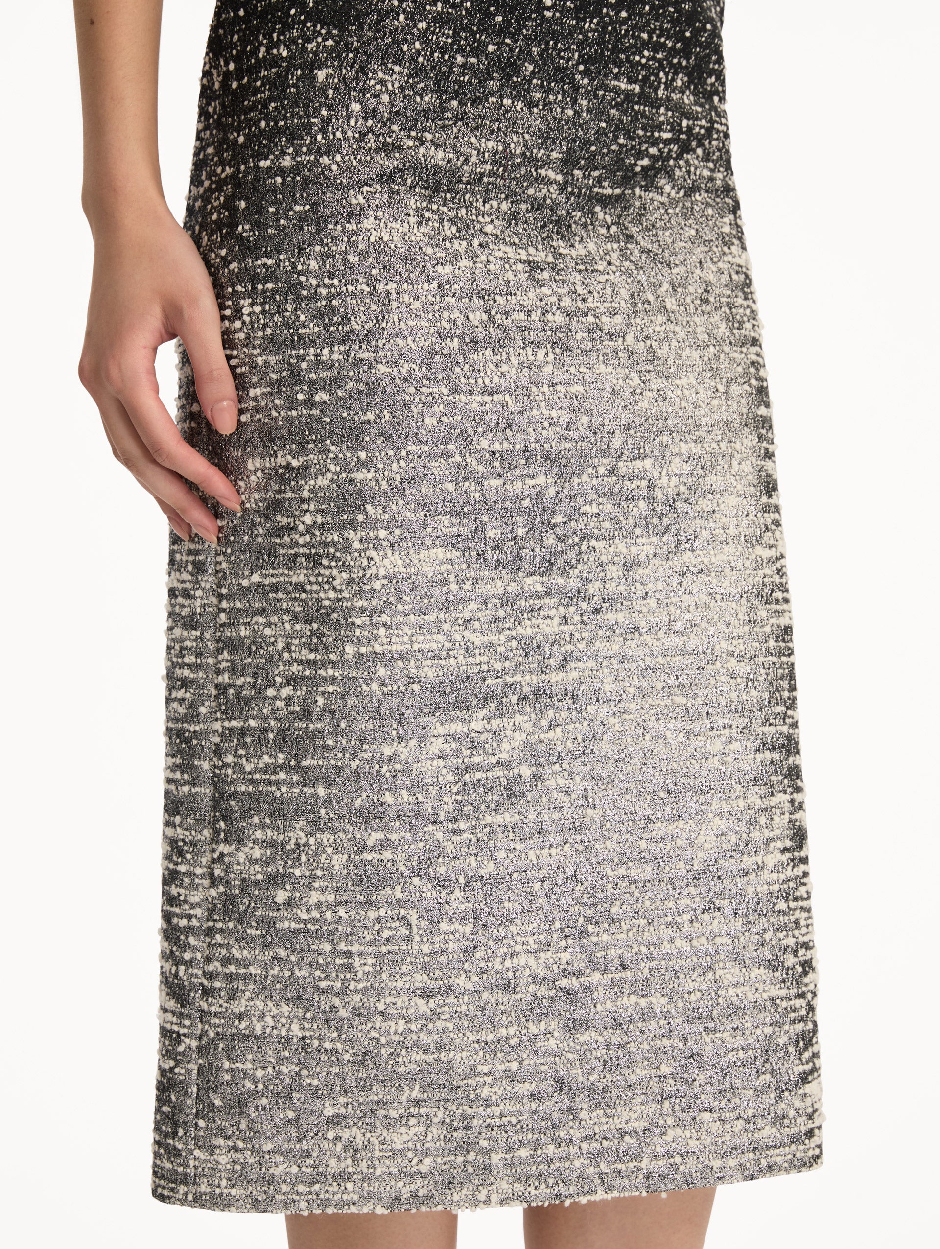 Ombré Lurex Bouclé Jacquard Skirt - Image 6