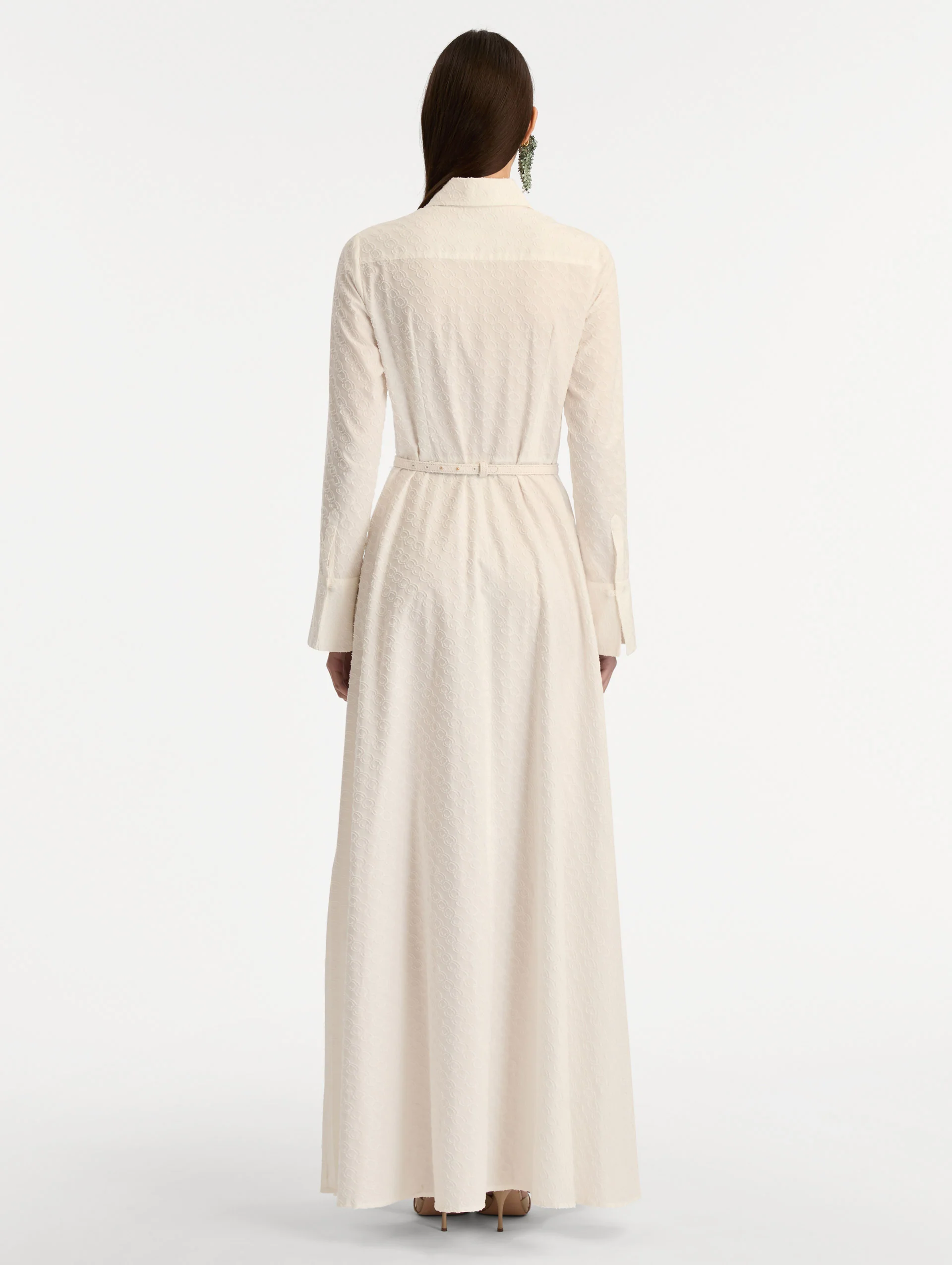 Oscar Chain-Link Cotton Poplin Caftan - Image 3
