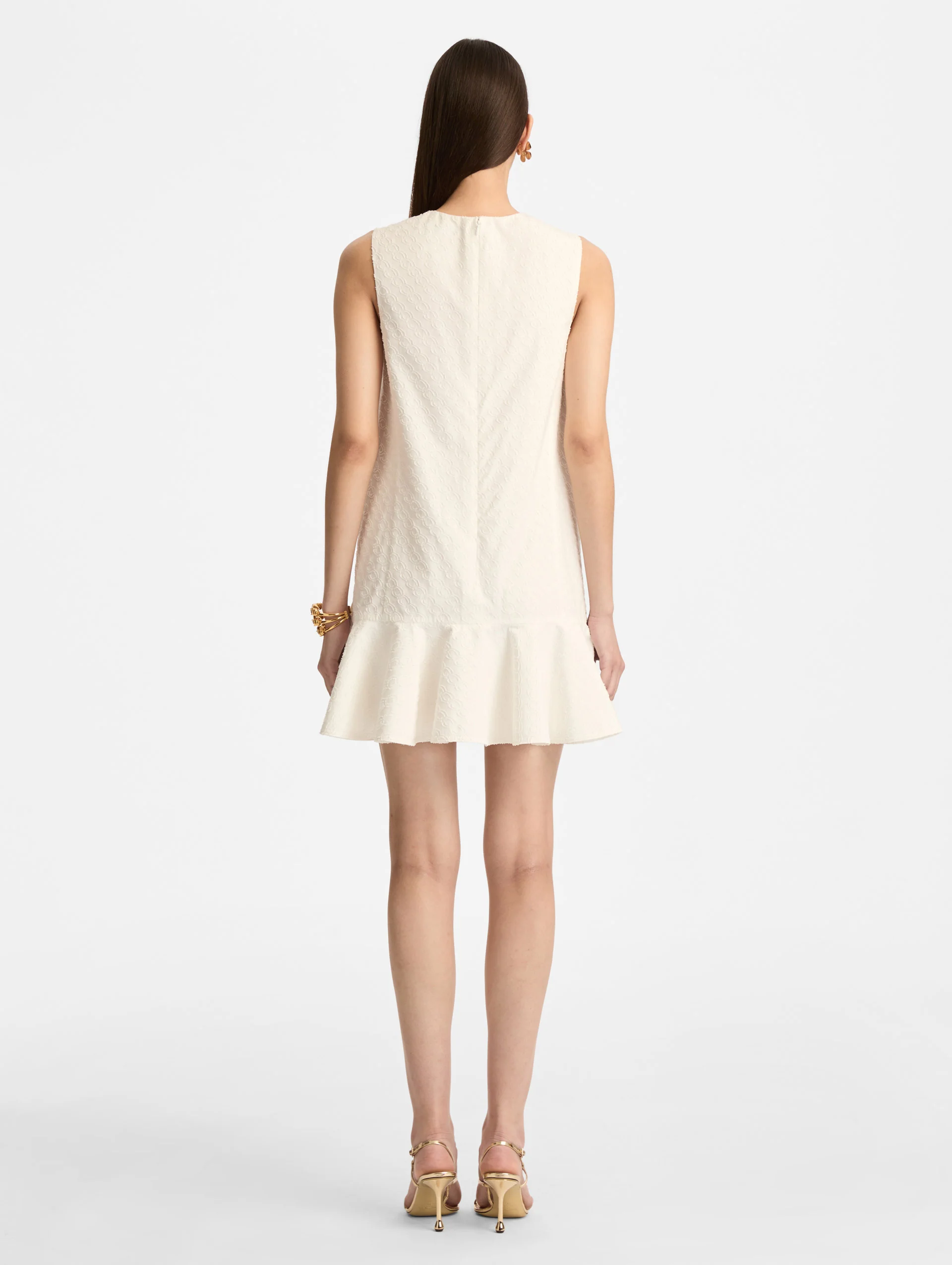 Oscar Chain-Link Cotton Poplin Dress - Image 3