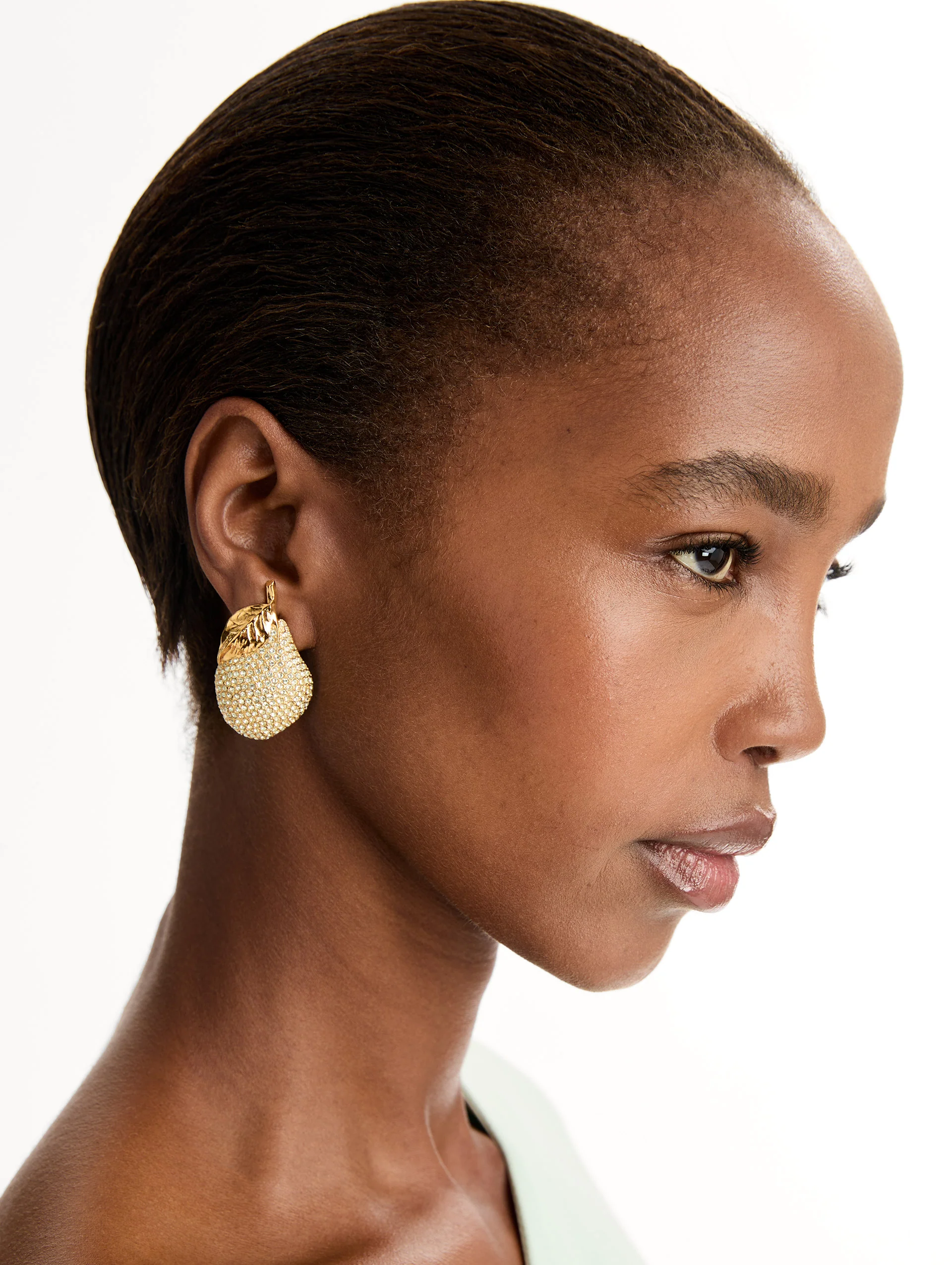 Pavé Pear Earrings - Image 2