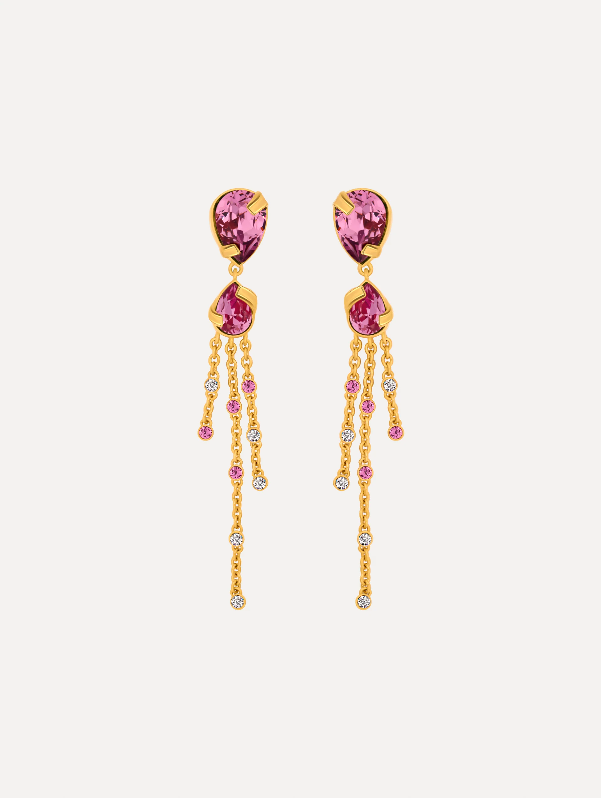 Pear-Cut Chandelier Earrings