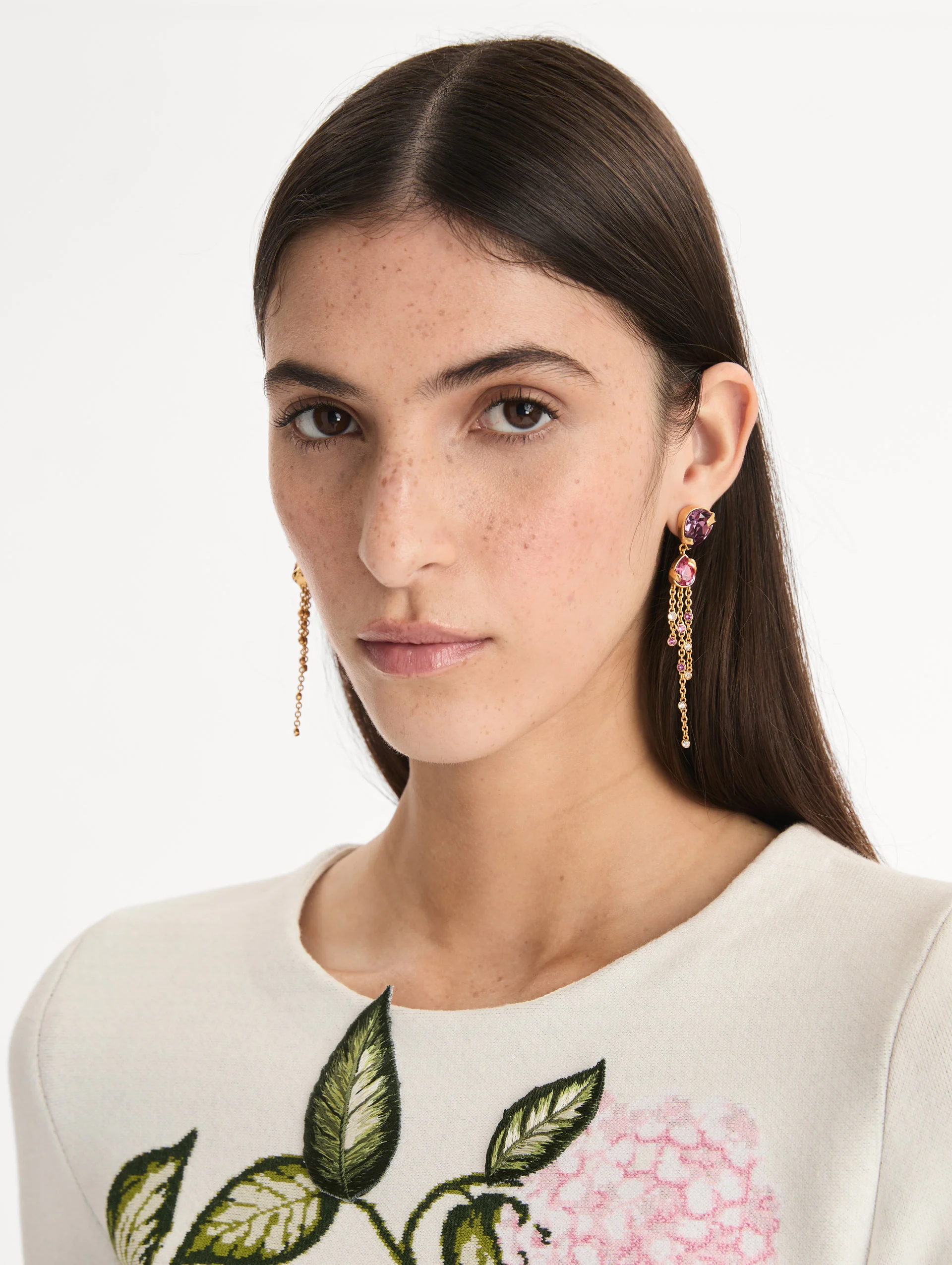 Pear-Cut Chandelier Earrings - Image 2