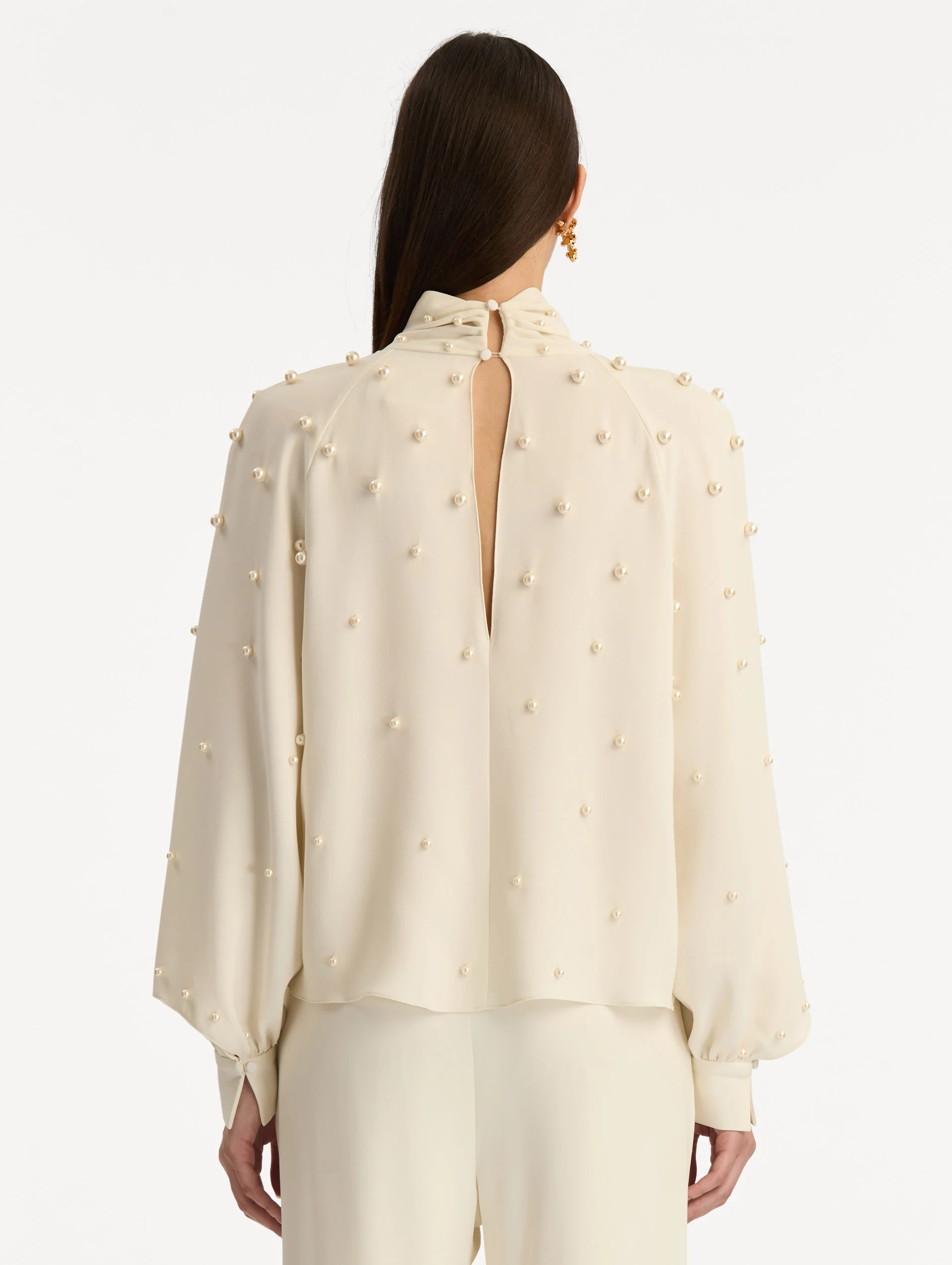Pearl Cluster Georgette Blouse - Image 4