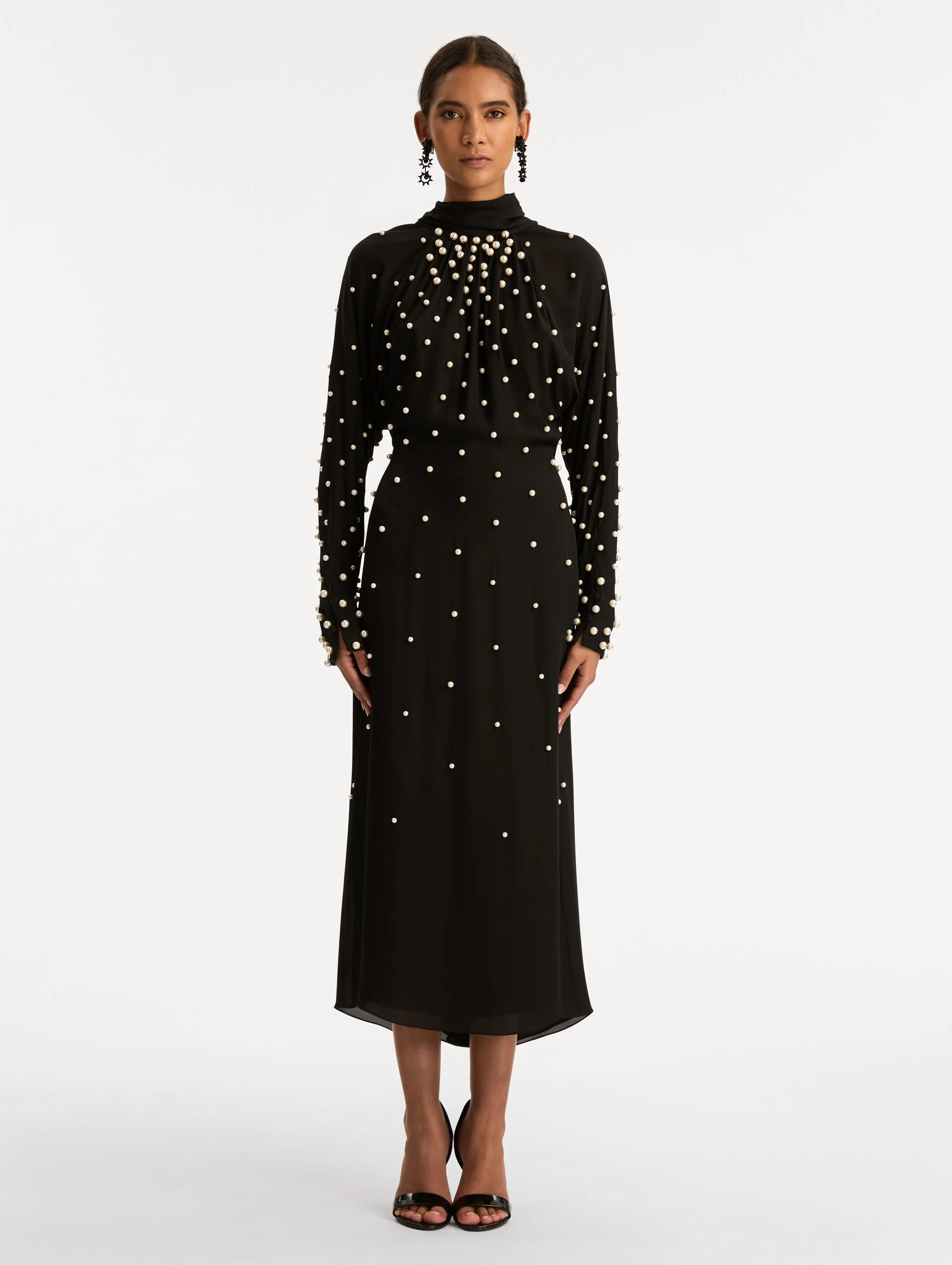 Pearl Cluster Georgette Dress - Image 2
