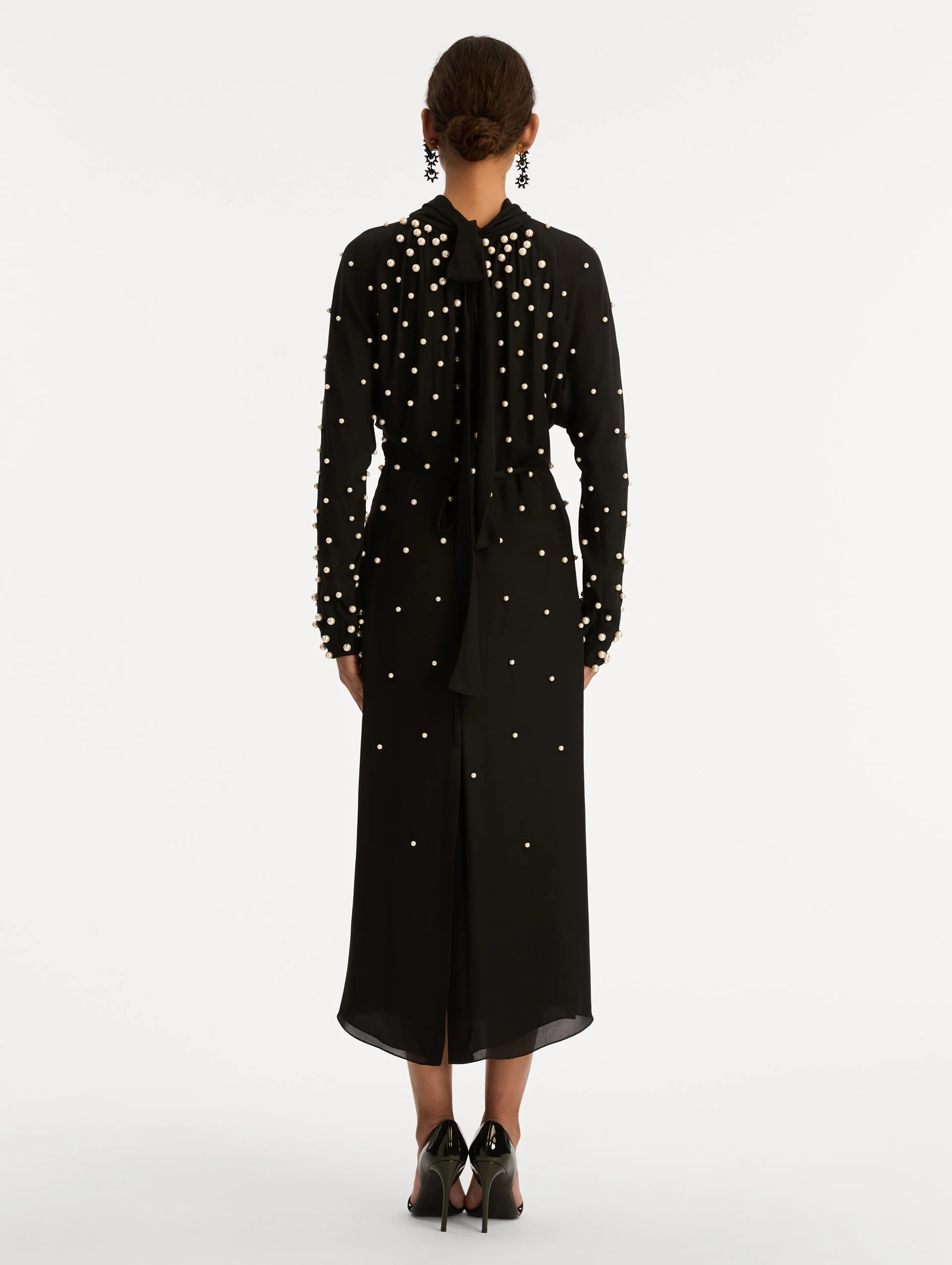 Pearl Cluster Georgette Dress - Image 3