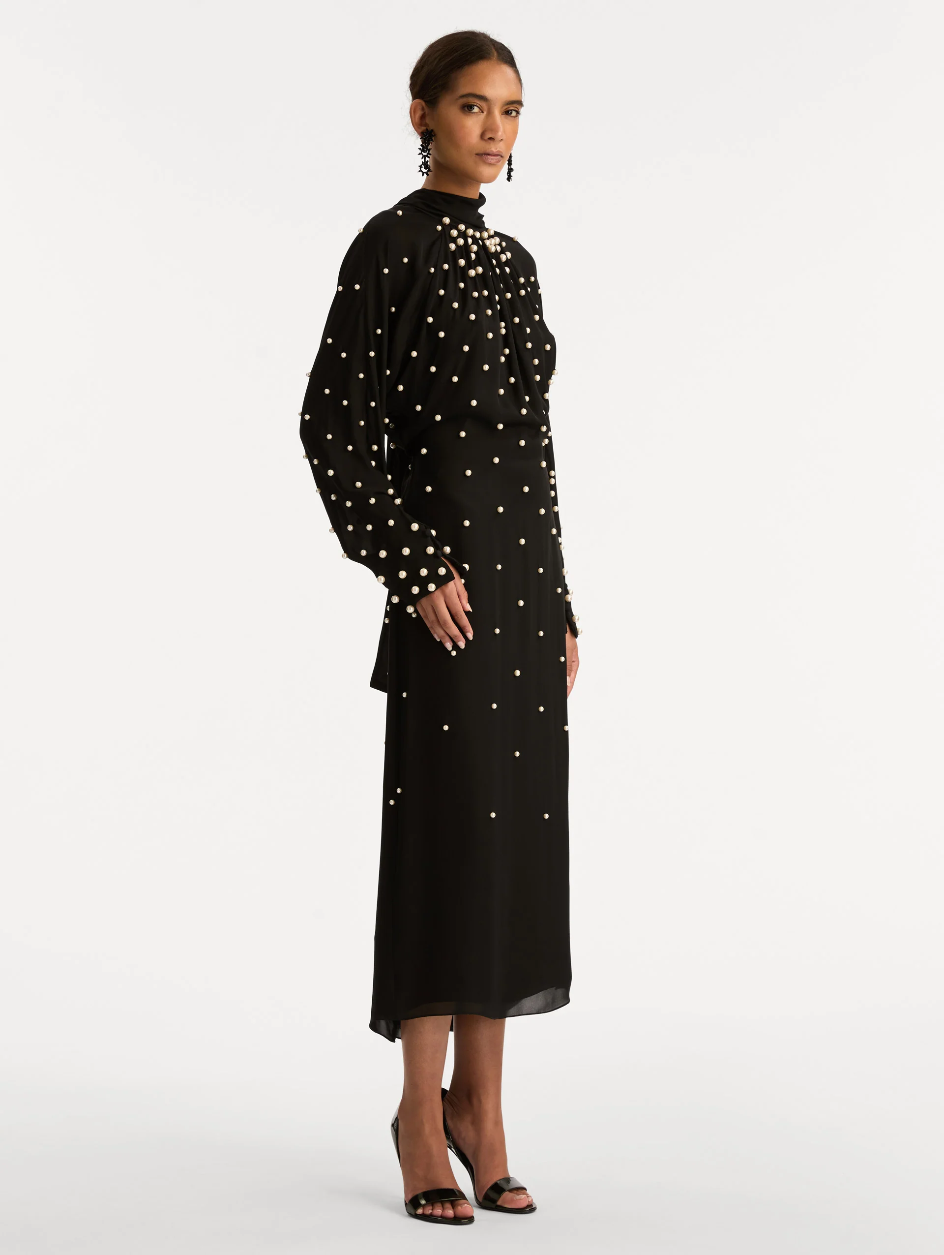 Pearl Cluster Georgette Dress - Image 4