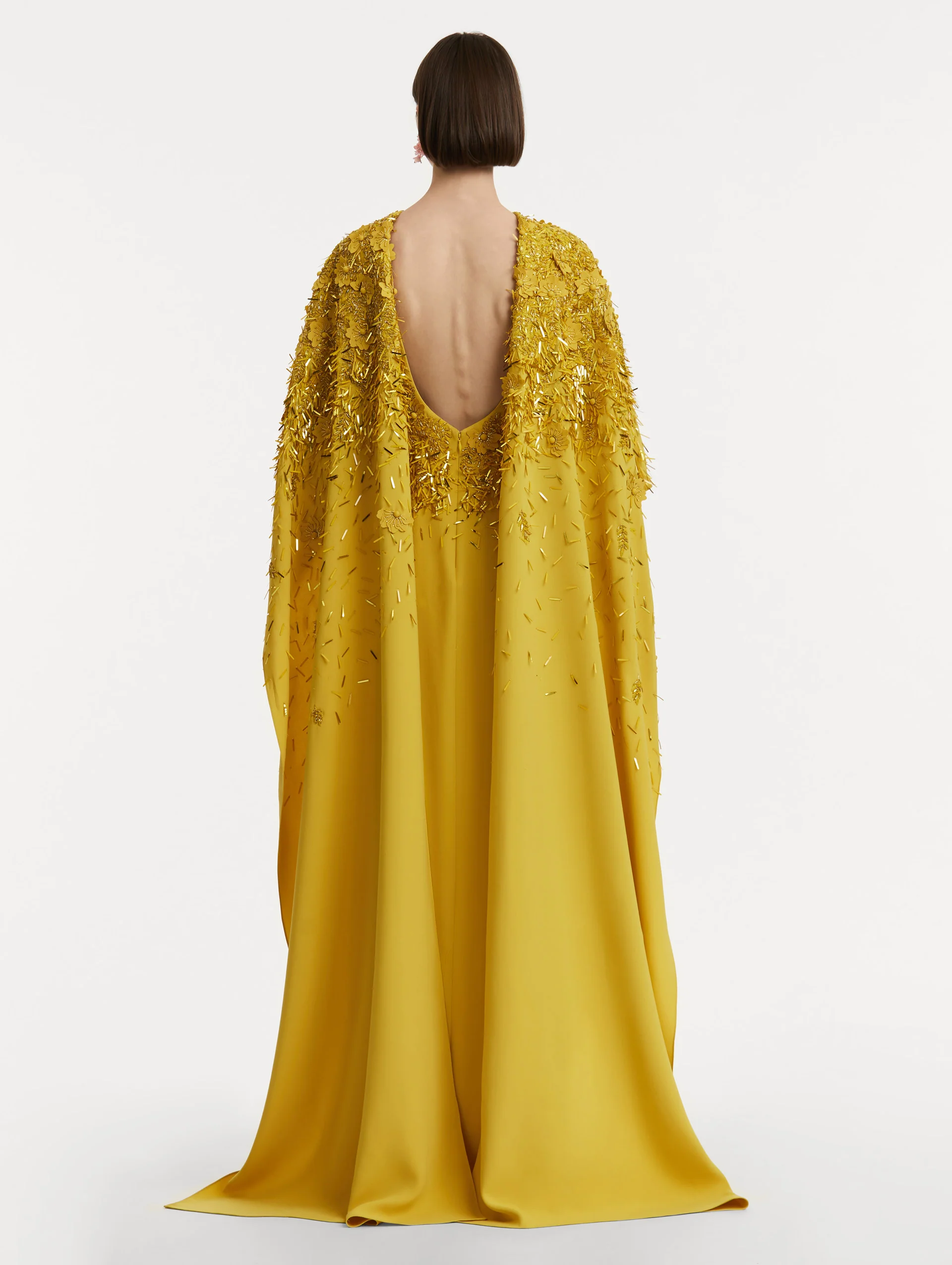 Peony Sequin and Raffia Embroidered Caftan - Image 3