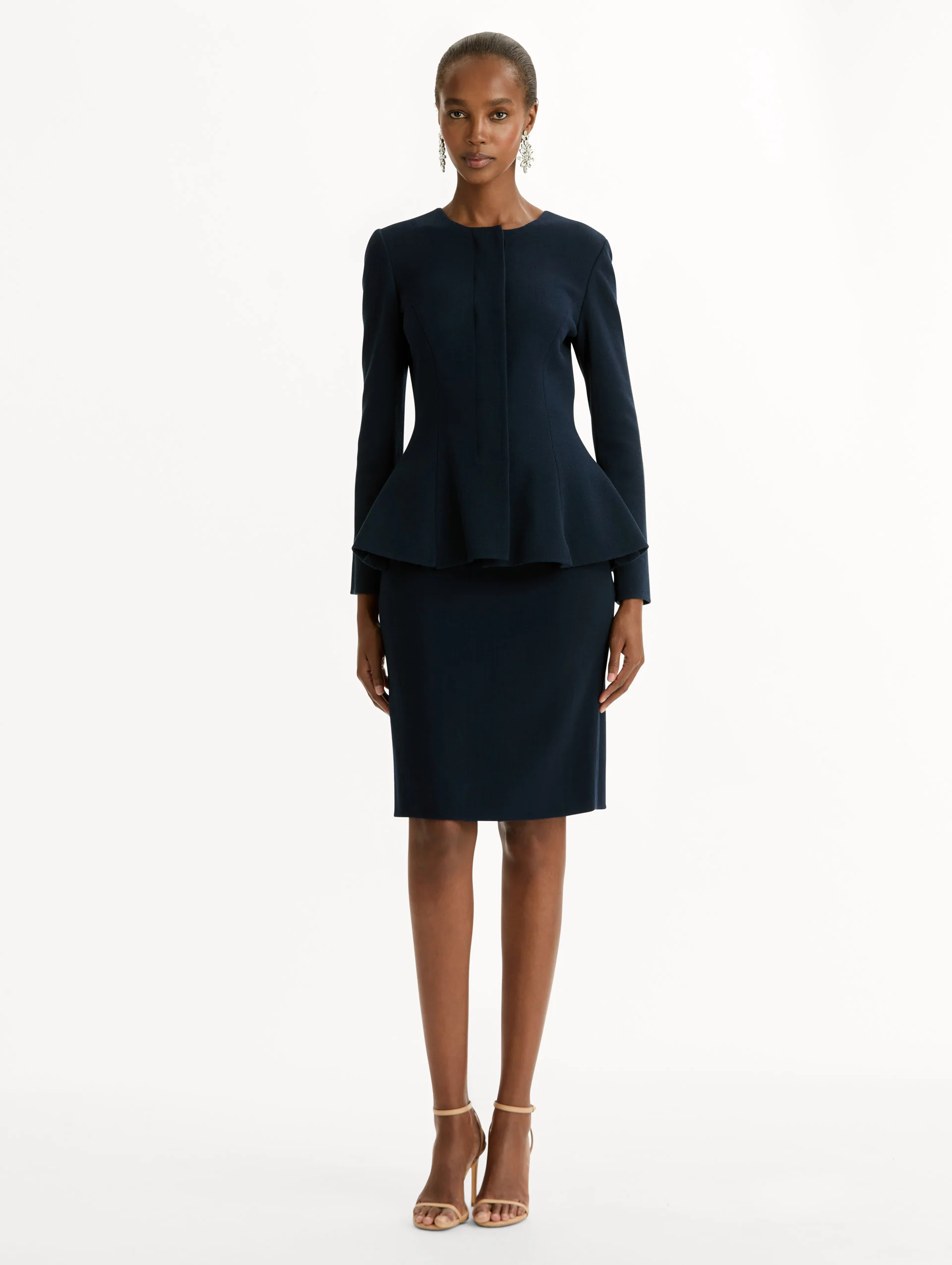 Peplum Wool-Blend Jacket - Image 3