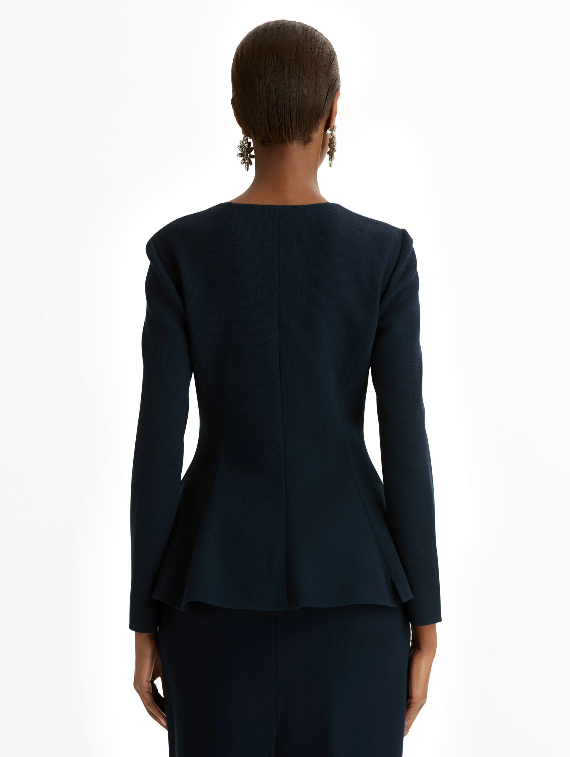 Peplum Wool-Blend Jacket - Image 4