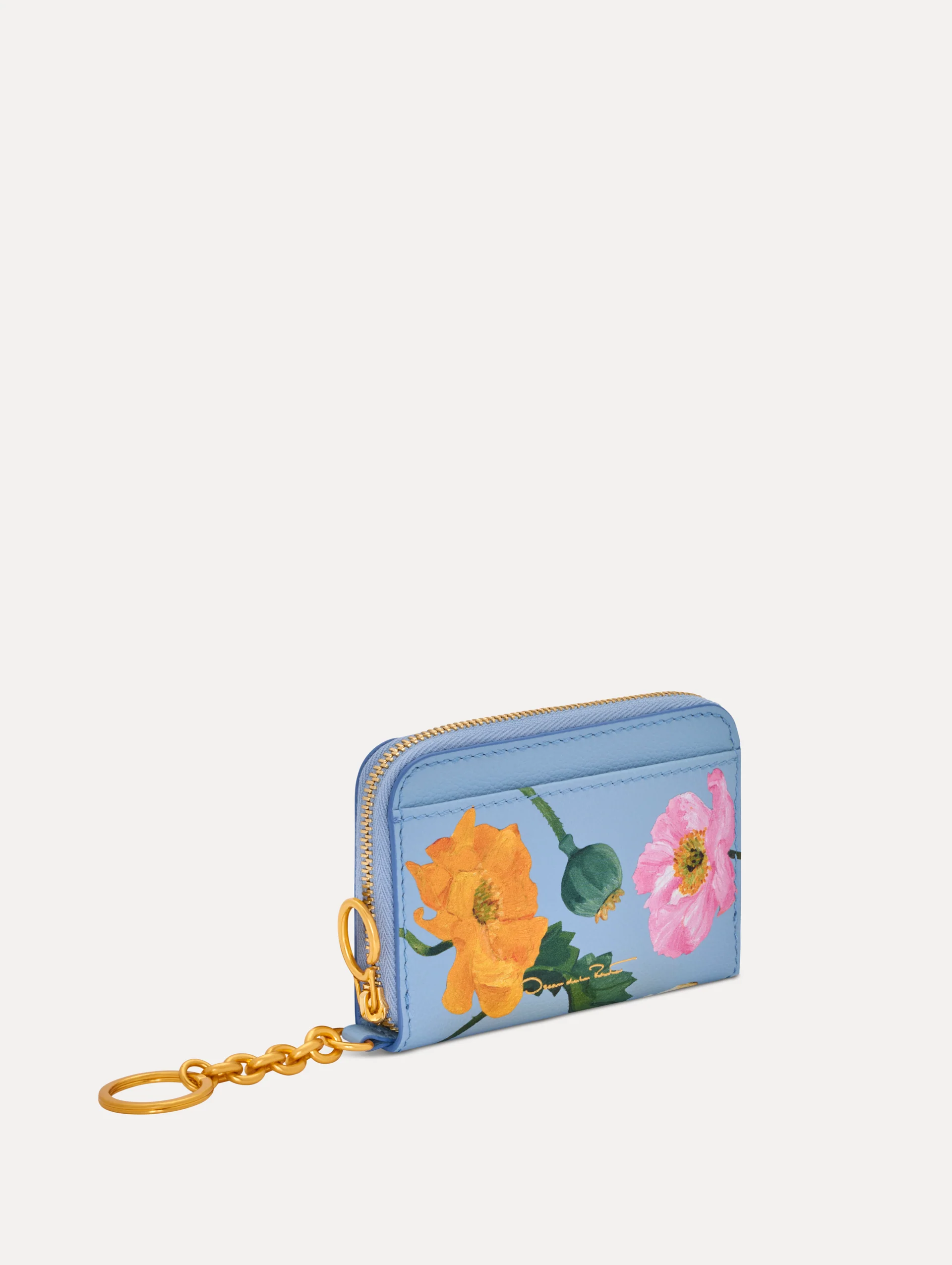 Poppy-Printed Zip Card Case - Image 3
