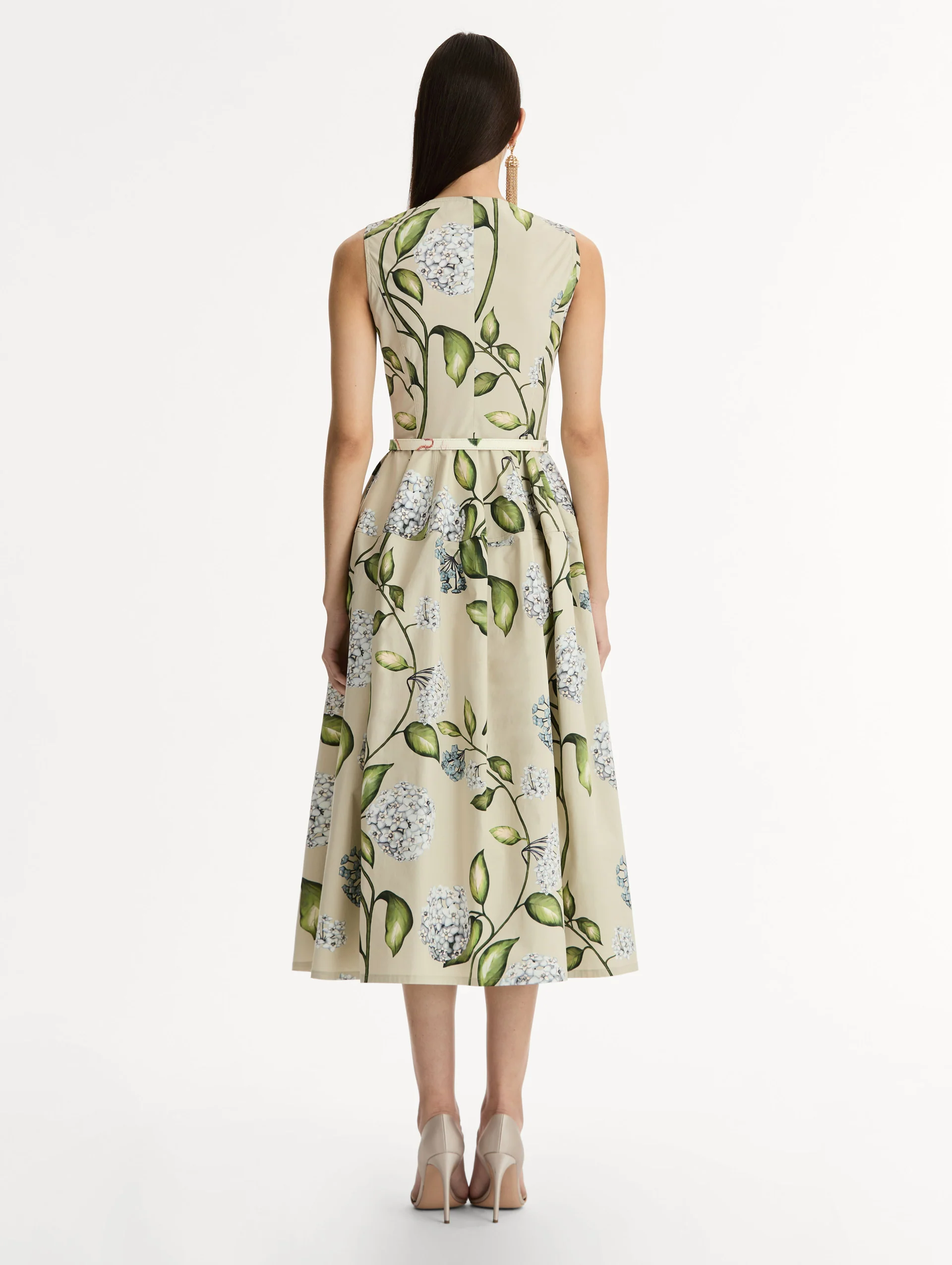Porcelain Flower Cotton Poplin Dress - Image 3