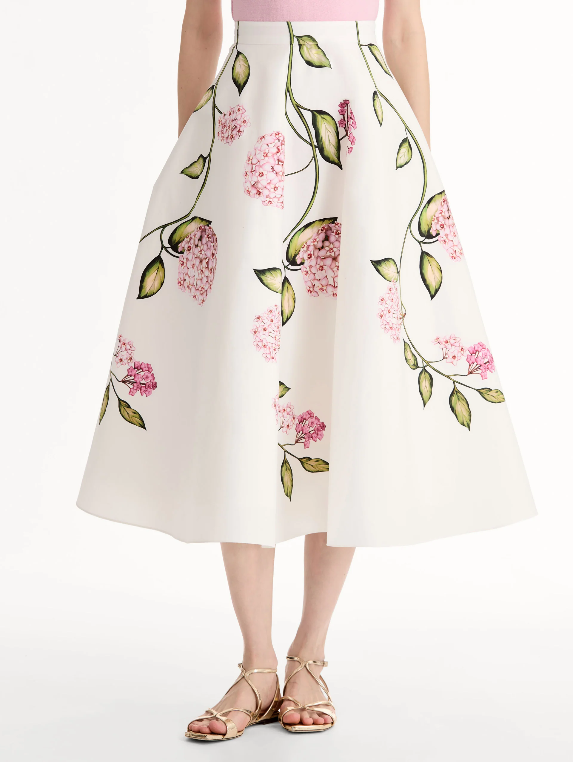 Porcelain Flower Cotton Poplin Skirt - Image 3