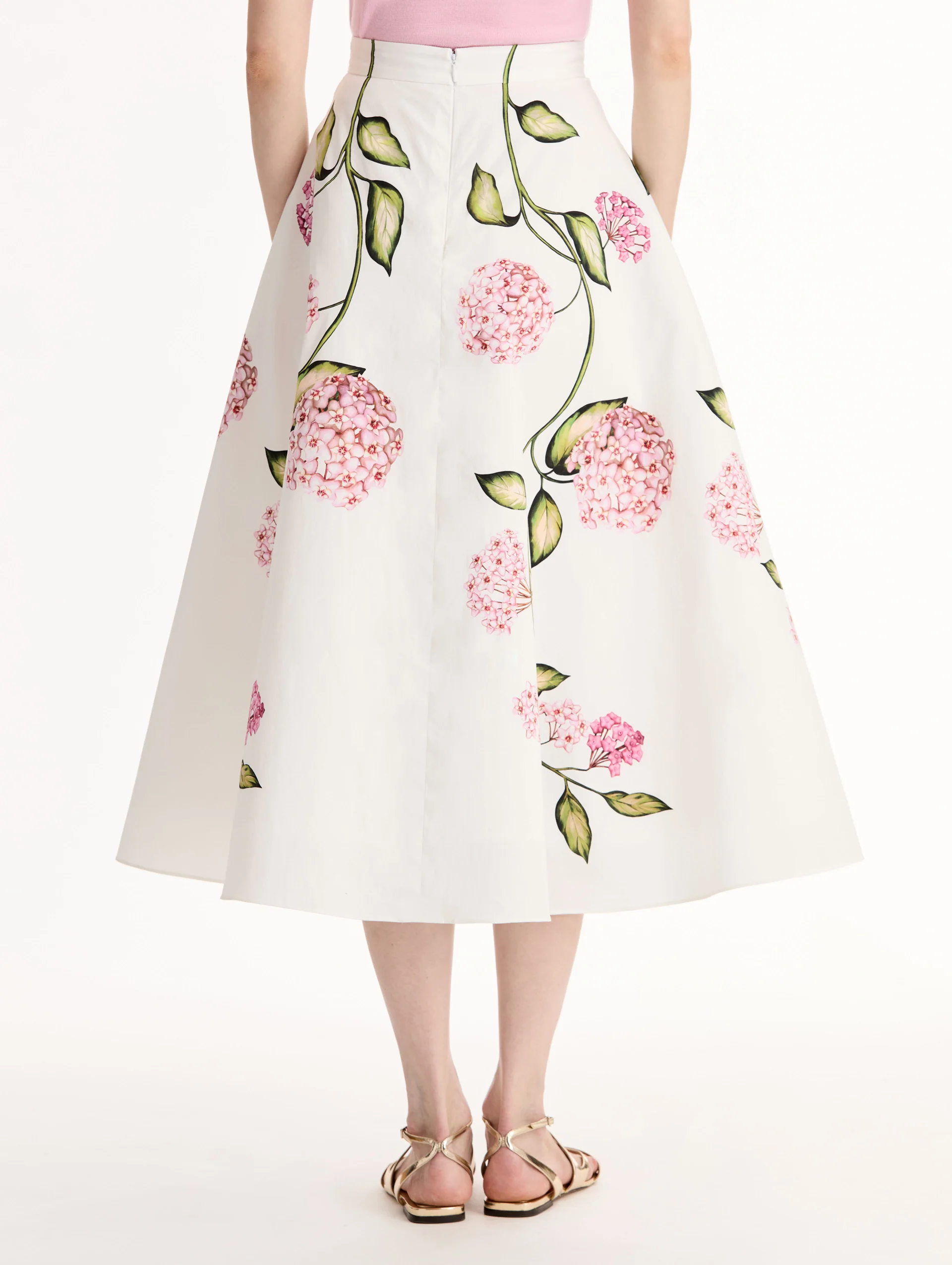 Porcelain Flower Cotton Poplin Skirt - Image 4