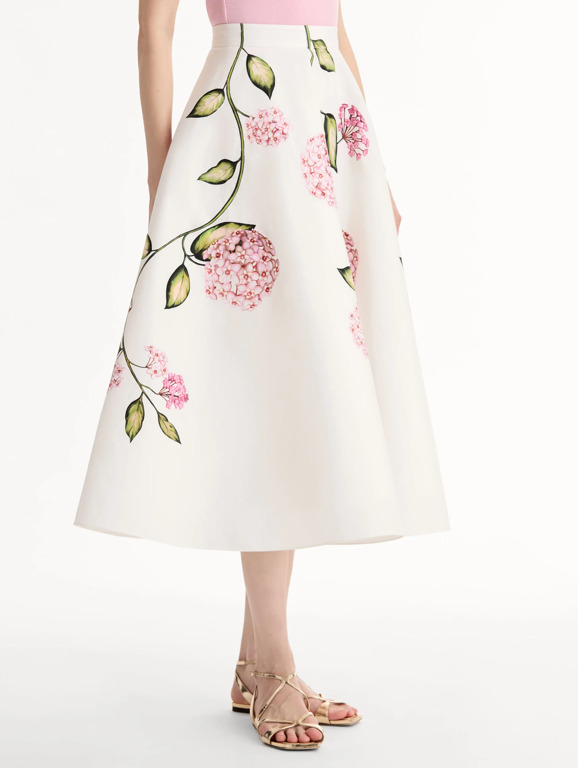 Porcelain Flower Cotton Poplin Skirt - Image 5