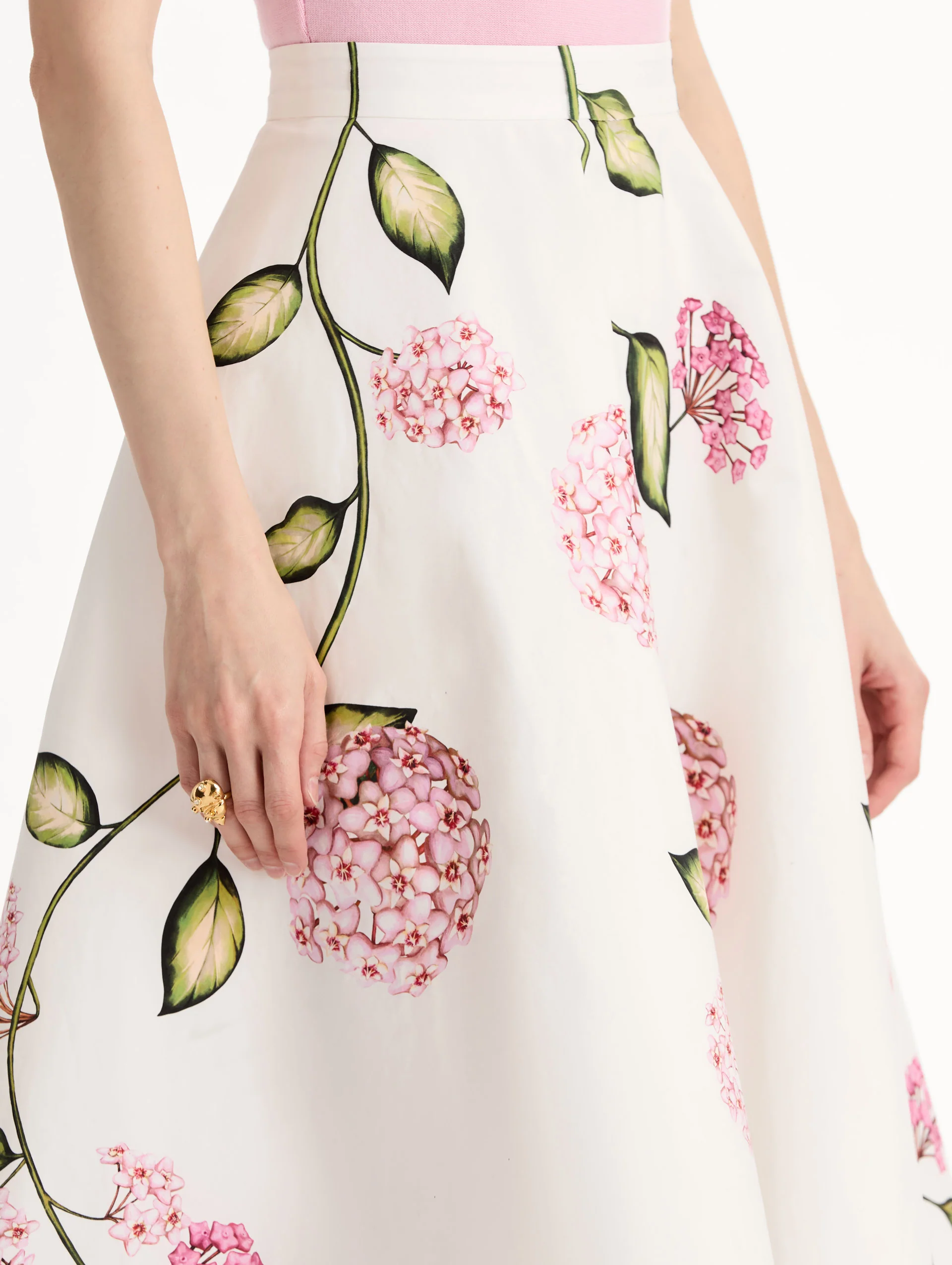 Porcelain Flower Cotton Poplin Skirt - Image 6