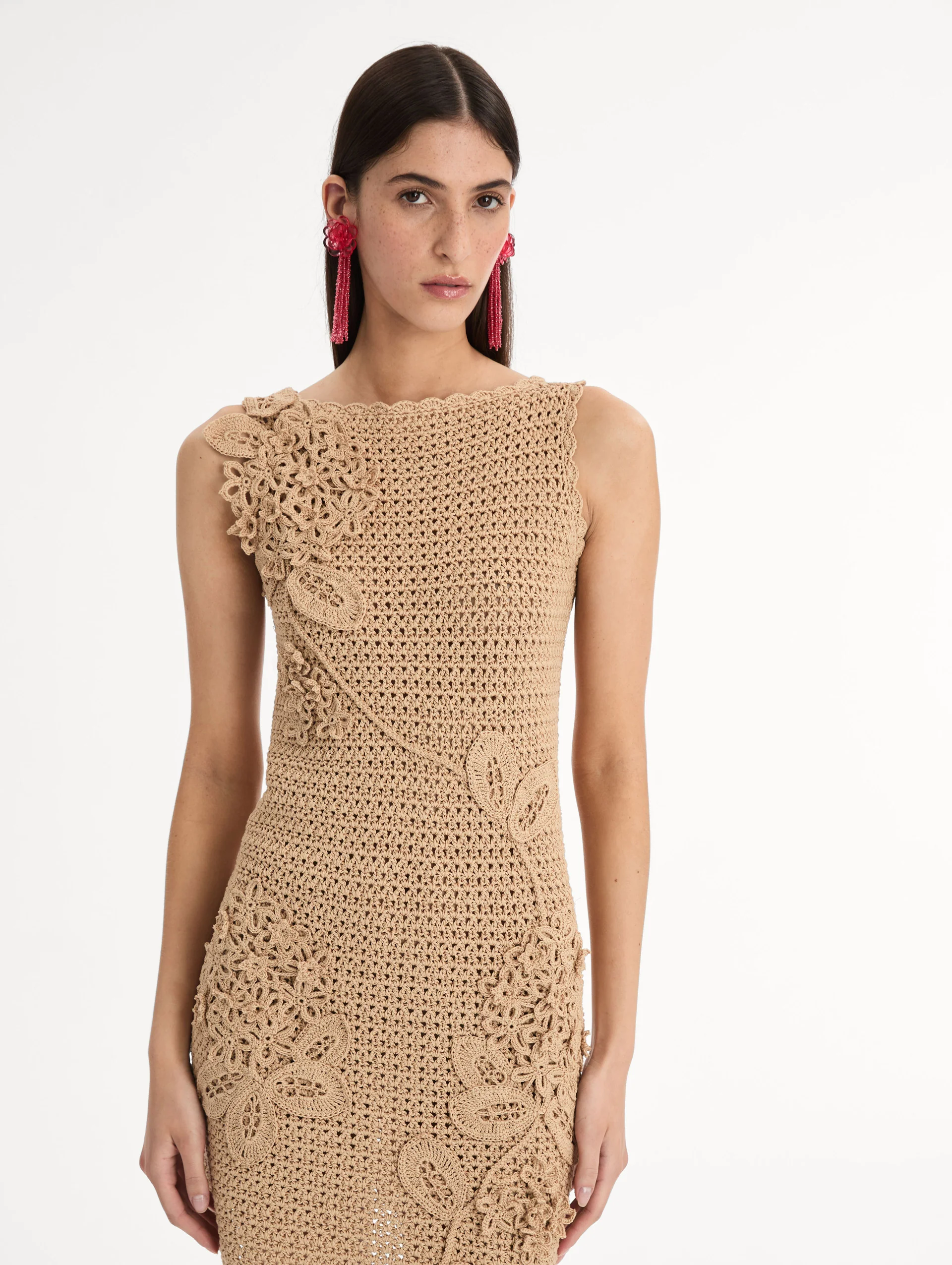 Porcelain Flower Crochet Lattice Dress - Image 5