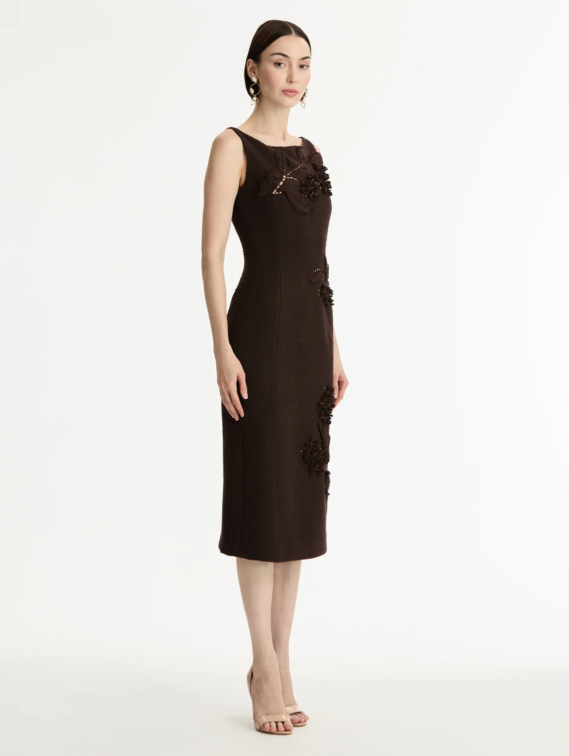 Porcelain Flower Cutout Dress - Image 4