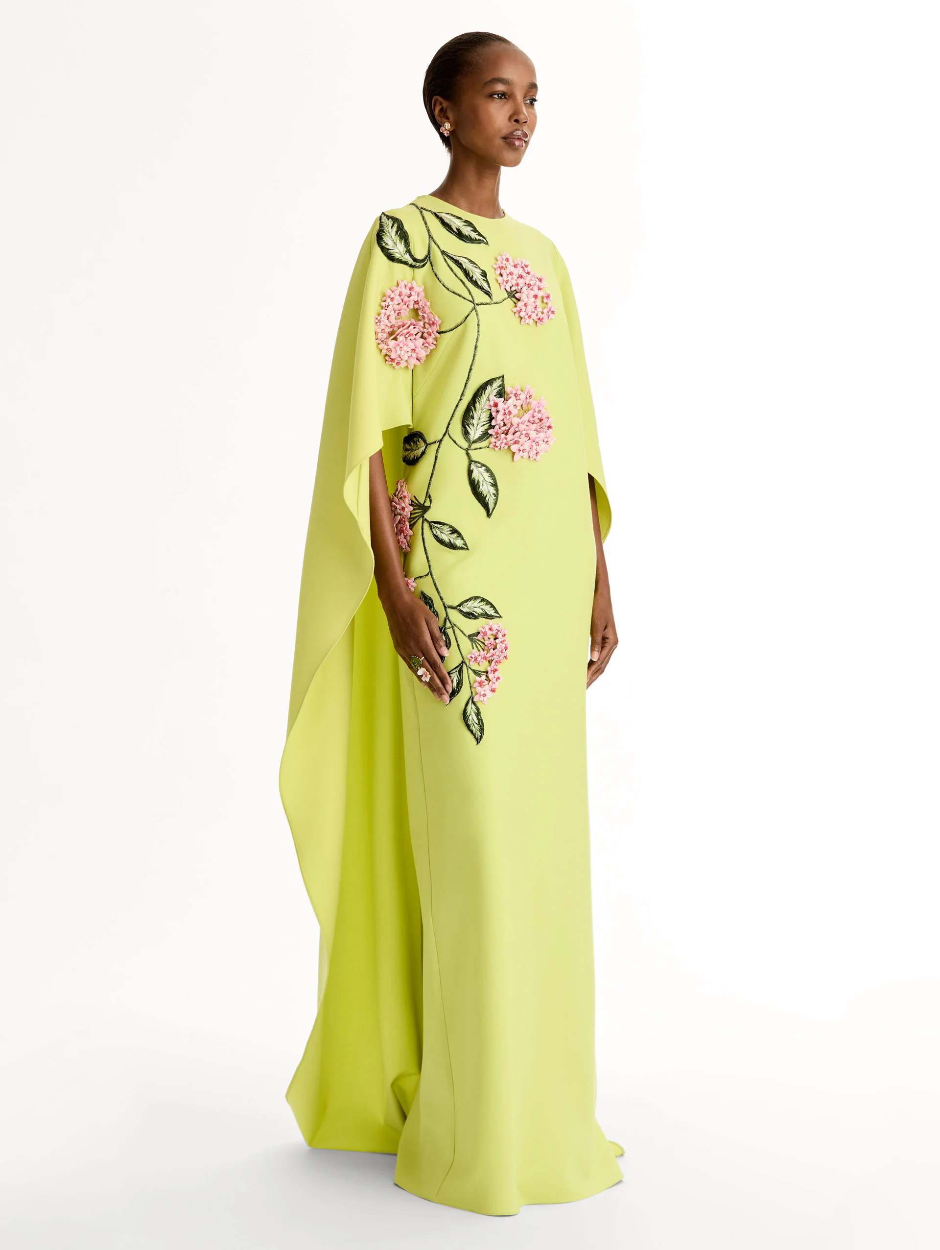 Porcelain Flower Embroidered Caftan - Image 4