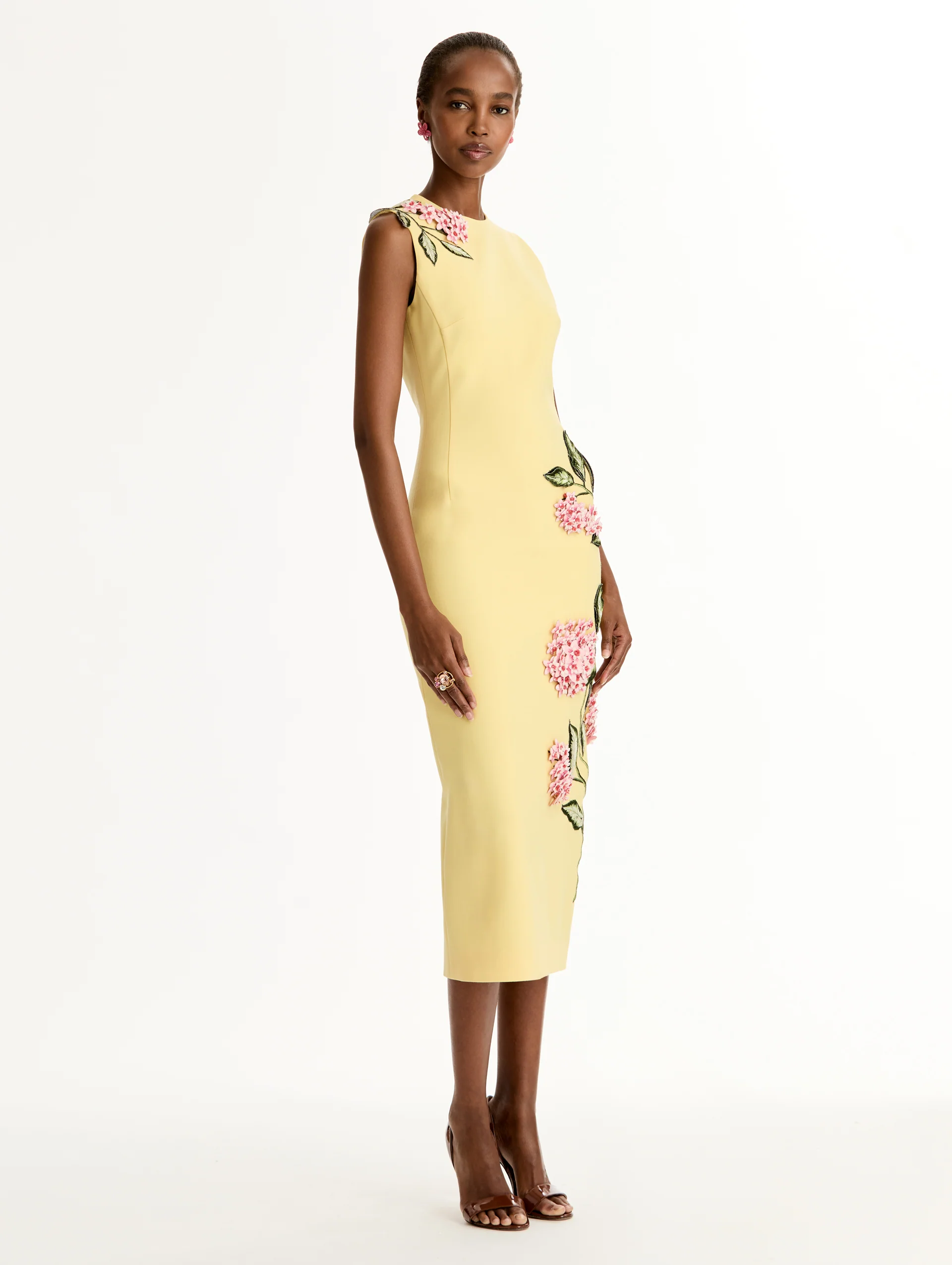 Porcelain Flower Embroidered Dress - Image 3