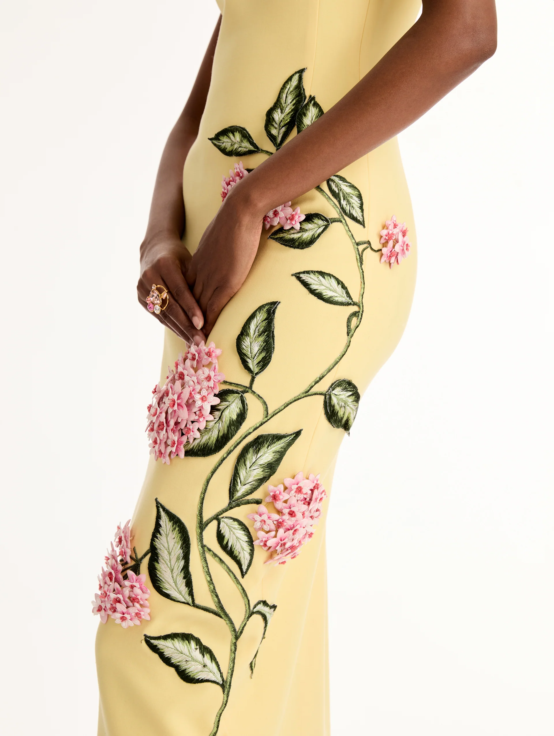 Porcelain Flower Embroidered Dress - Image 4
