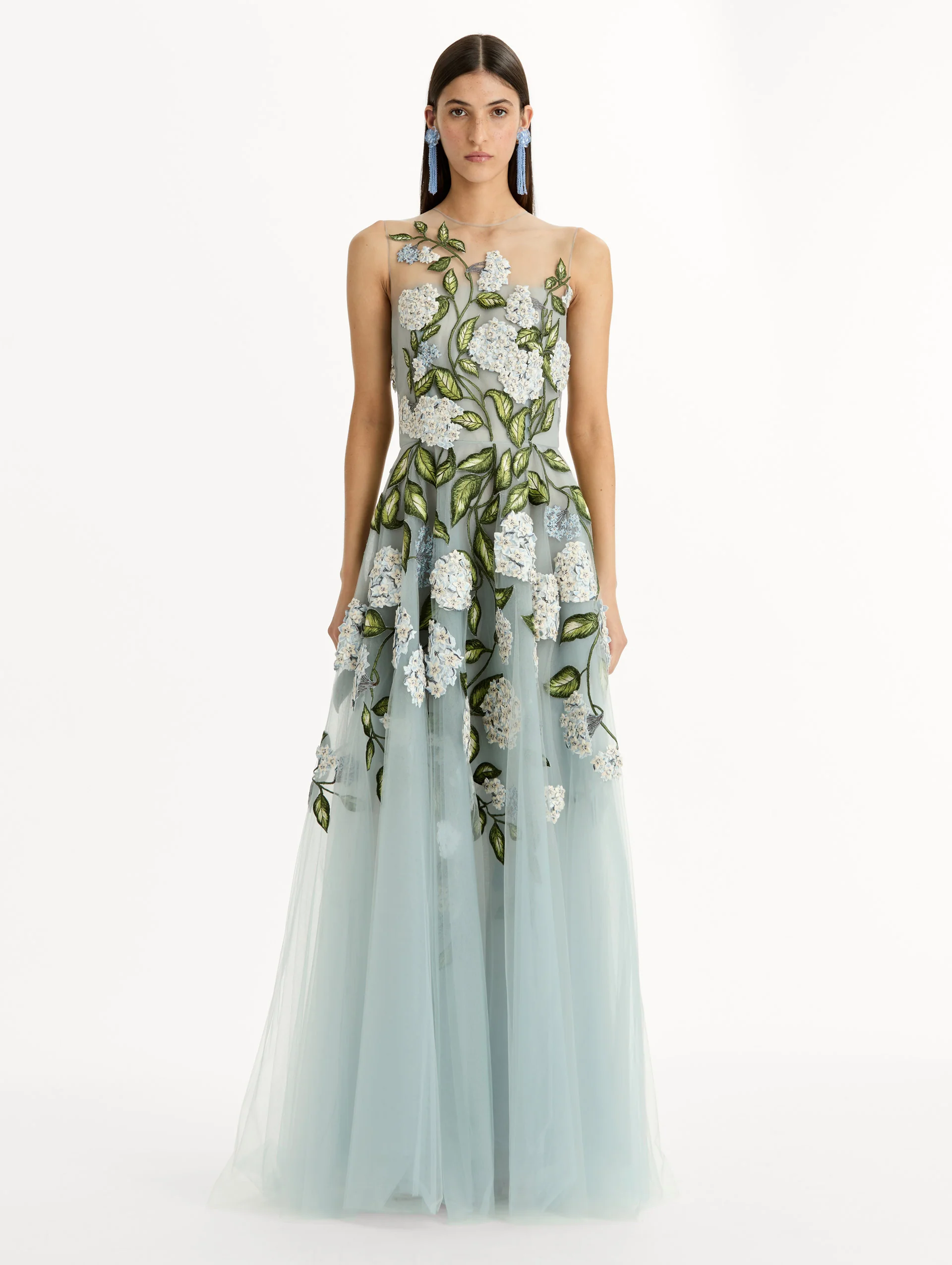 Porcelain Flower Embroidered Gown - Image 2