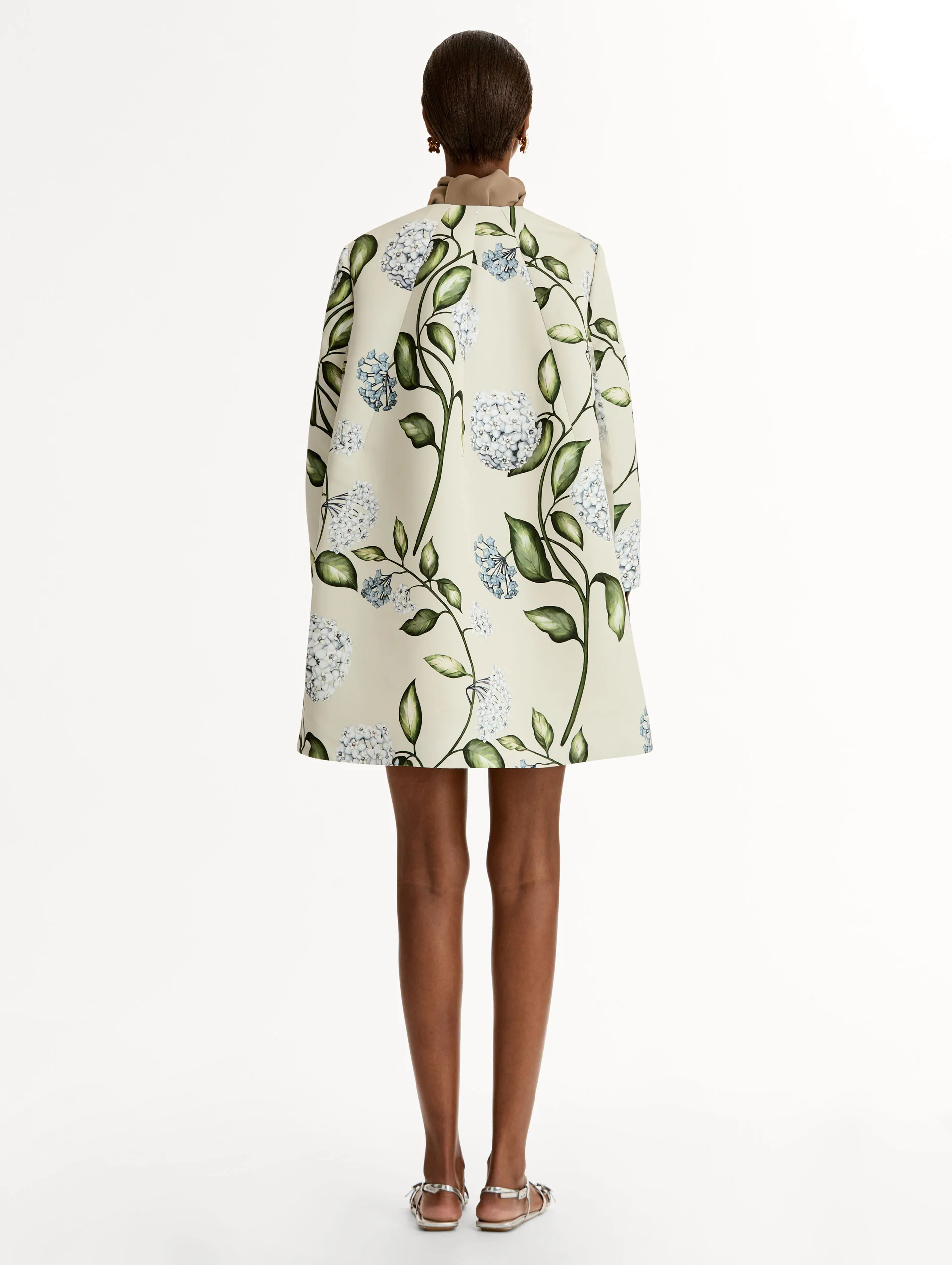 Porcelain Flower Faille Coat - Image 3