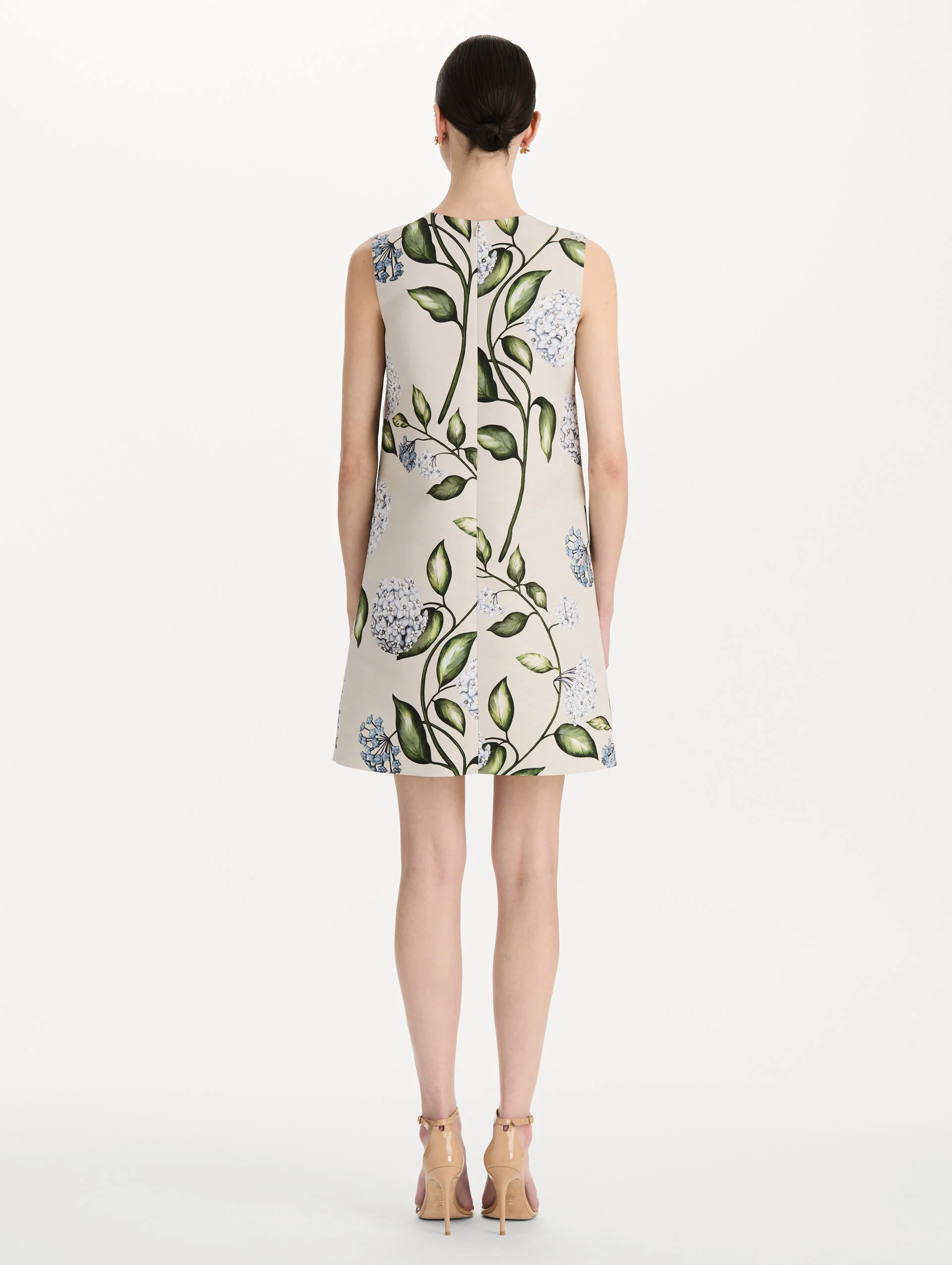 Porcelain Flower Faille Shift Dress - Image 3