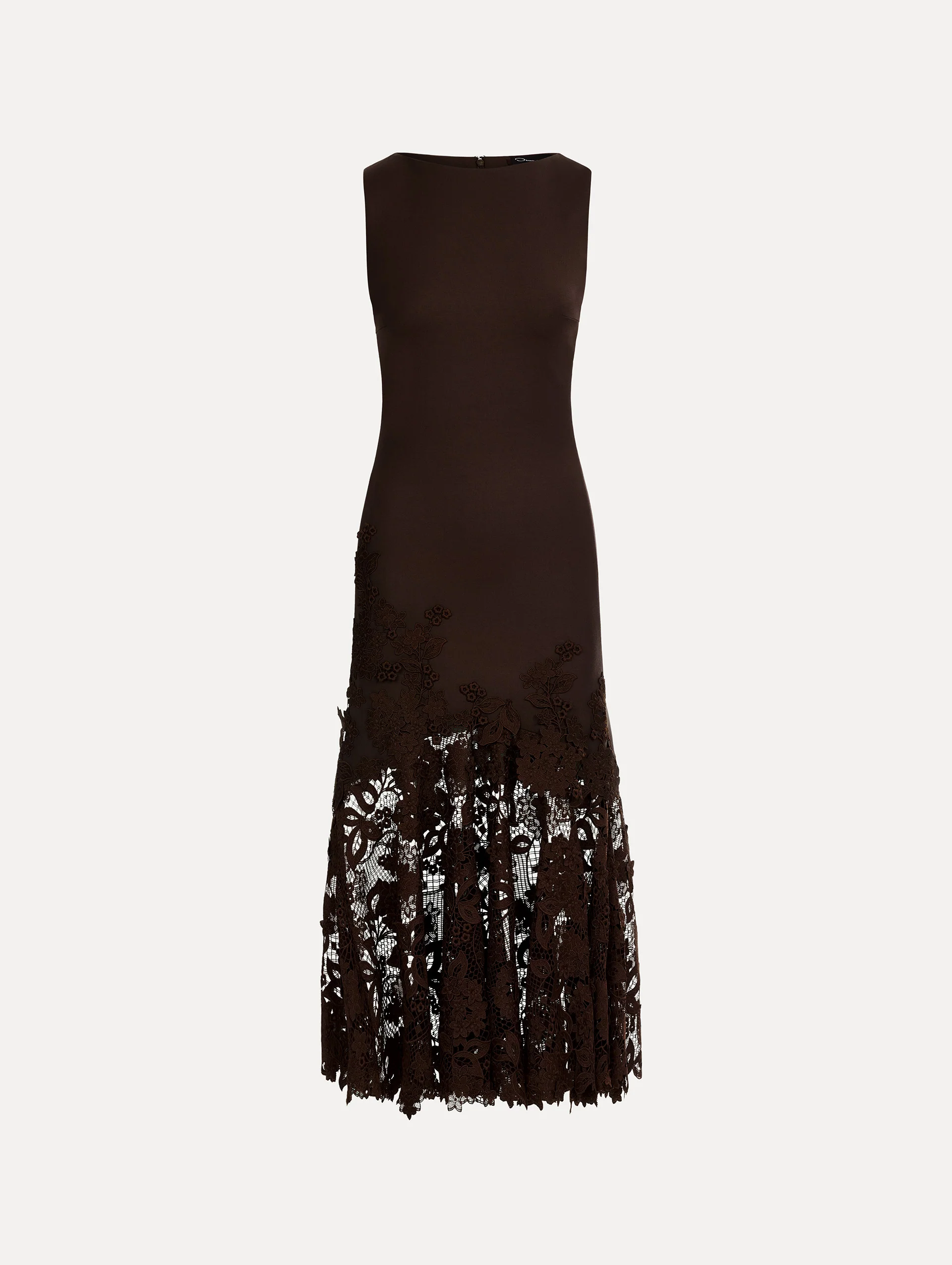 Porcelain Flower Guipure Trumpet Dress