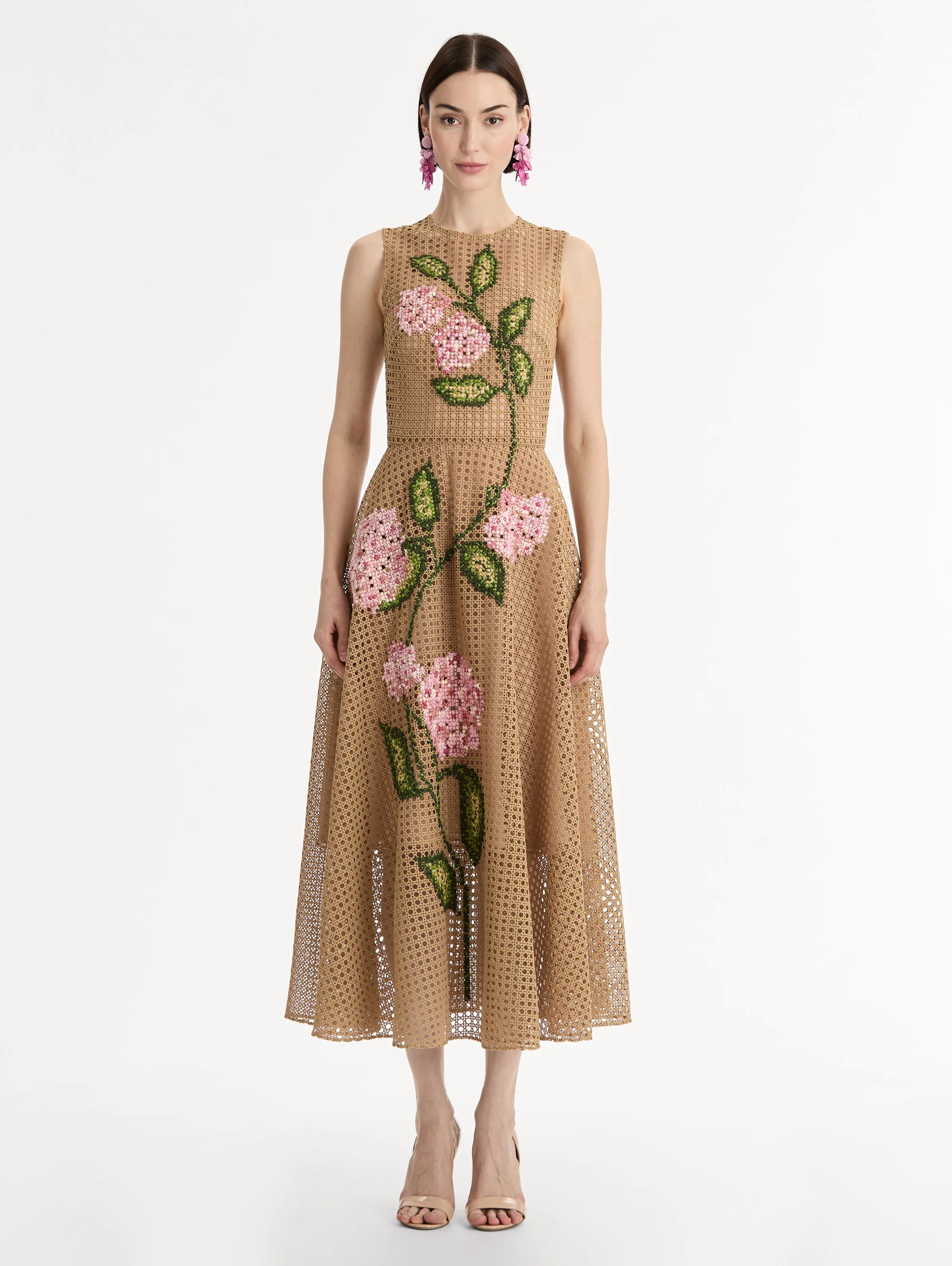 Porcelain Flower Lattice Dress - Image 2