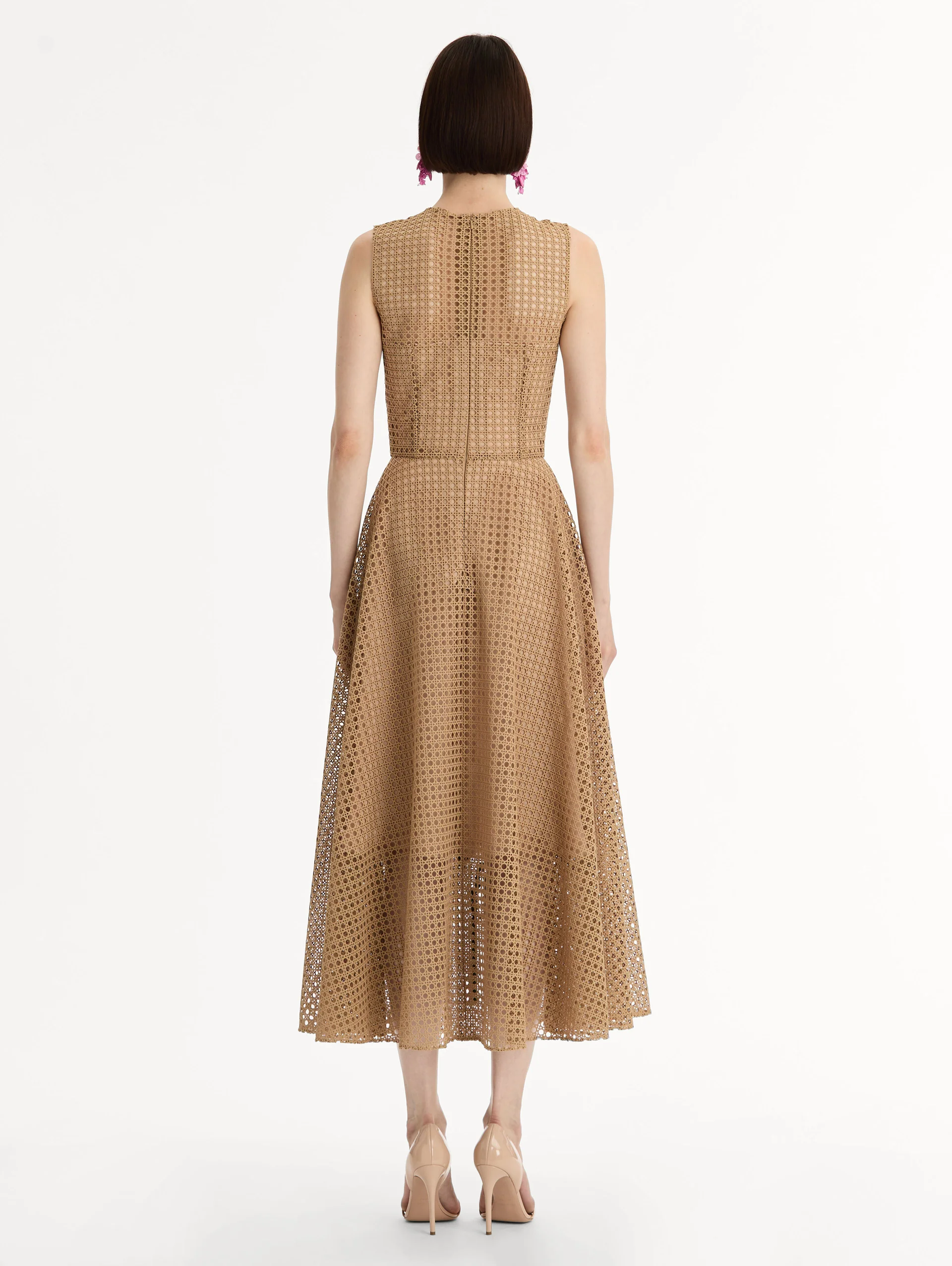 Porcelain Flower Lattice Dress - Image 3