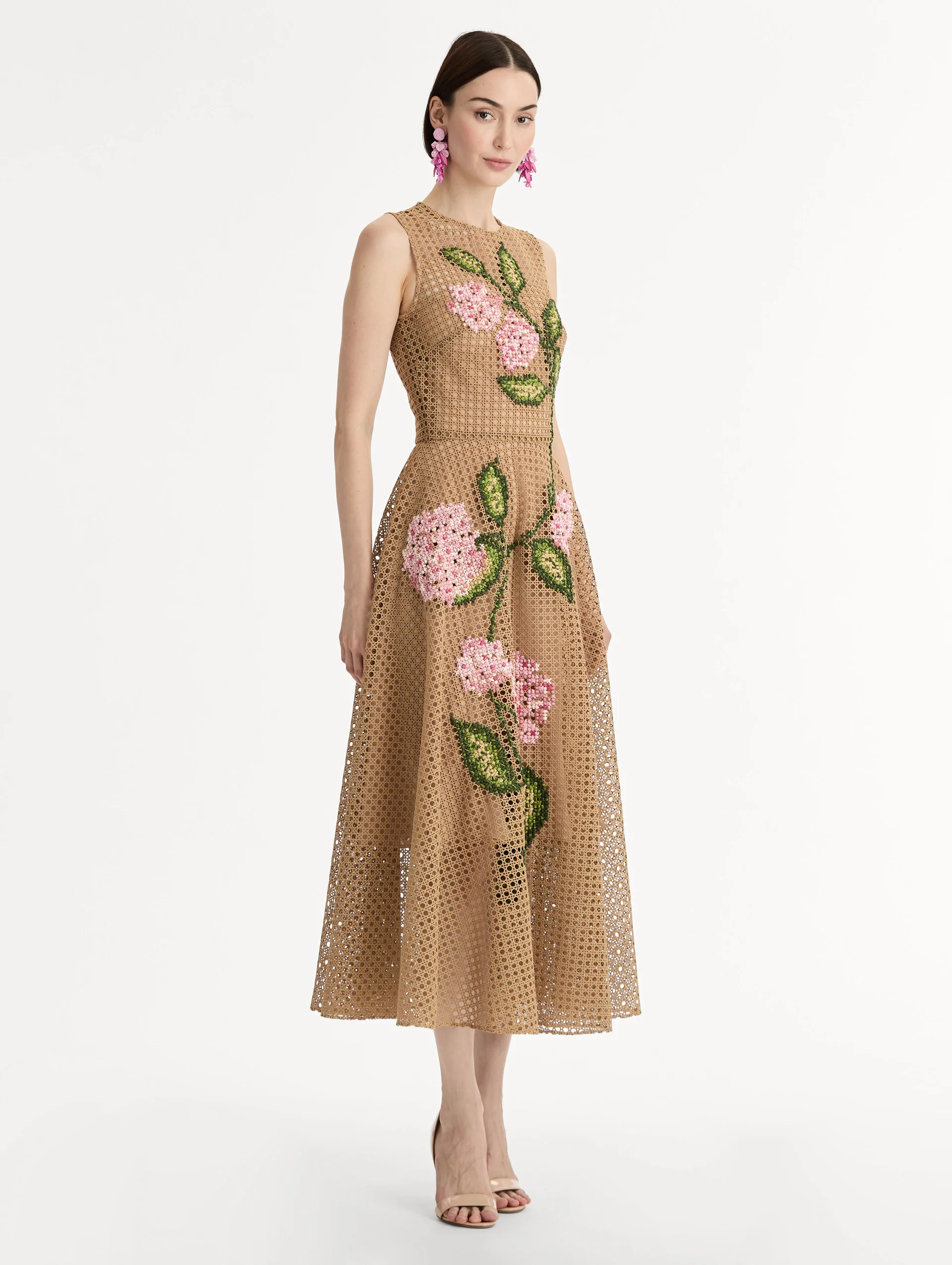 Porcelain Flower Lattice Dress - Image 4