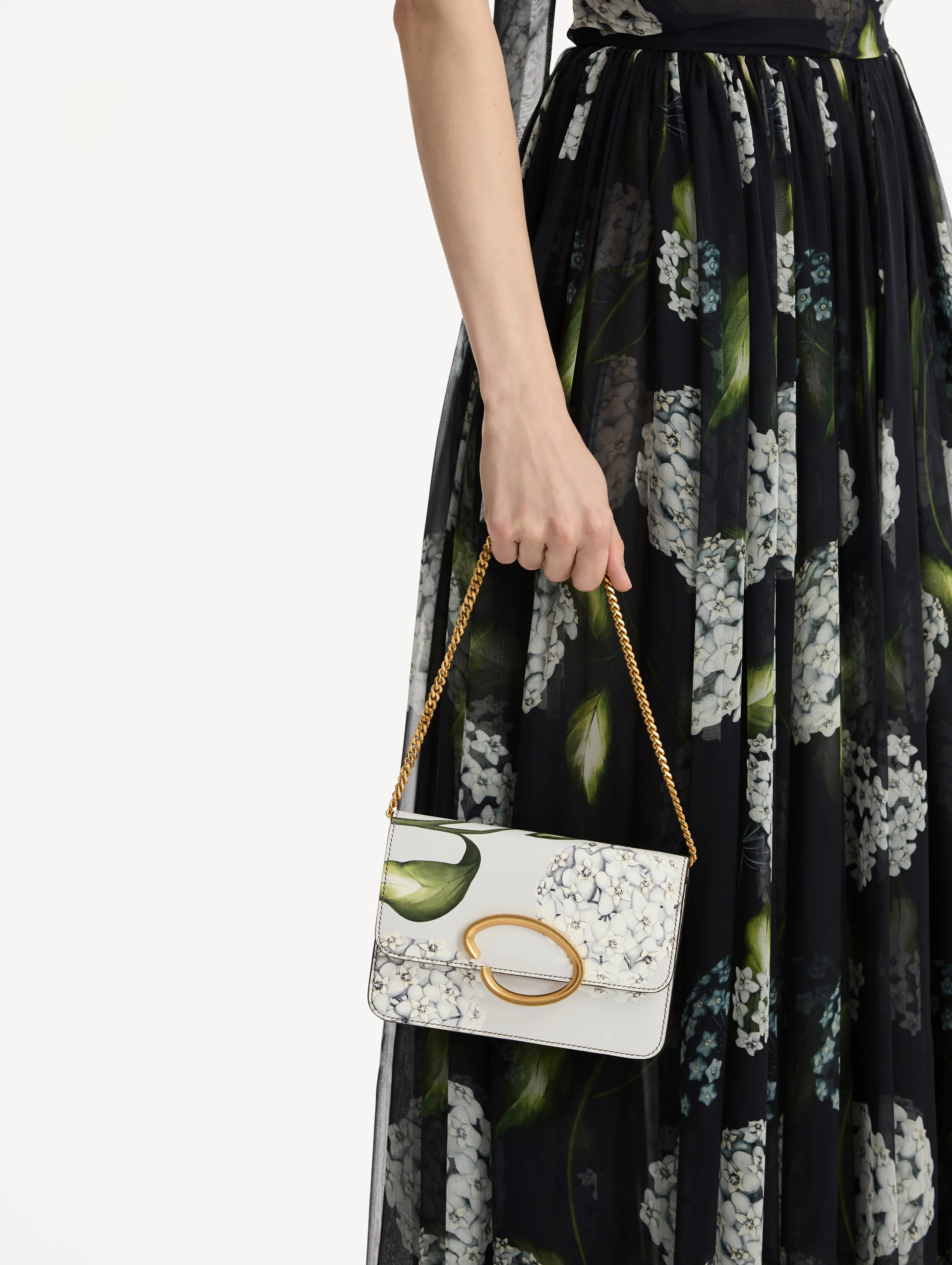 Porcelain Flower-Printed O Pochette - Image 2