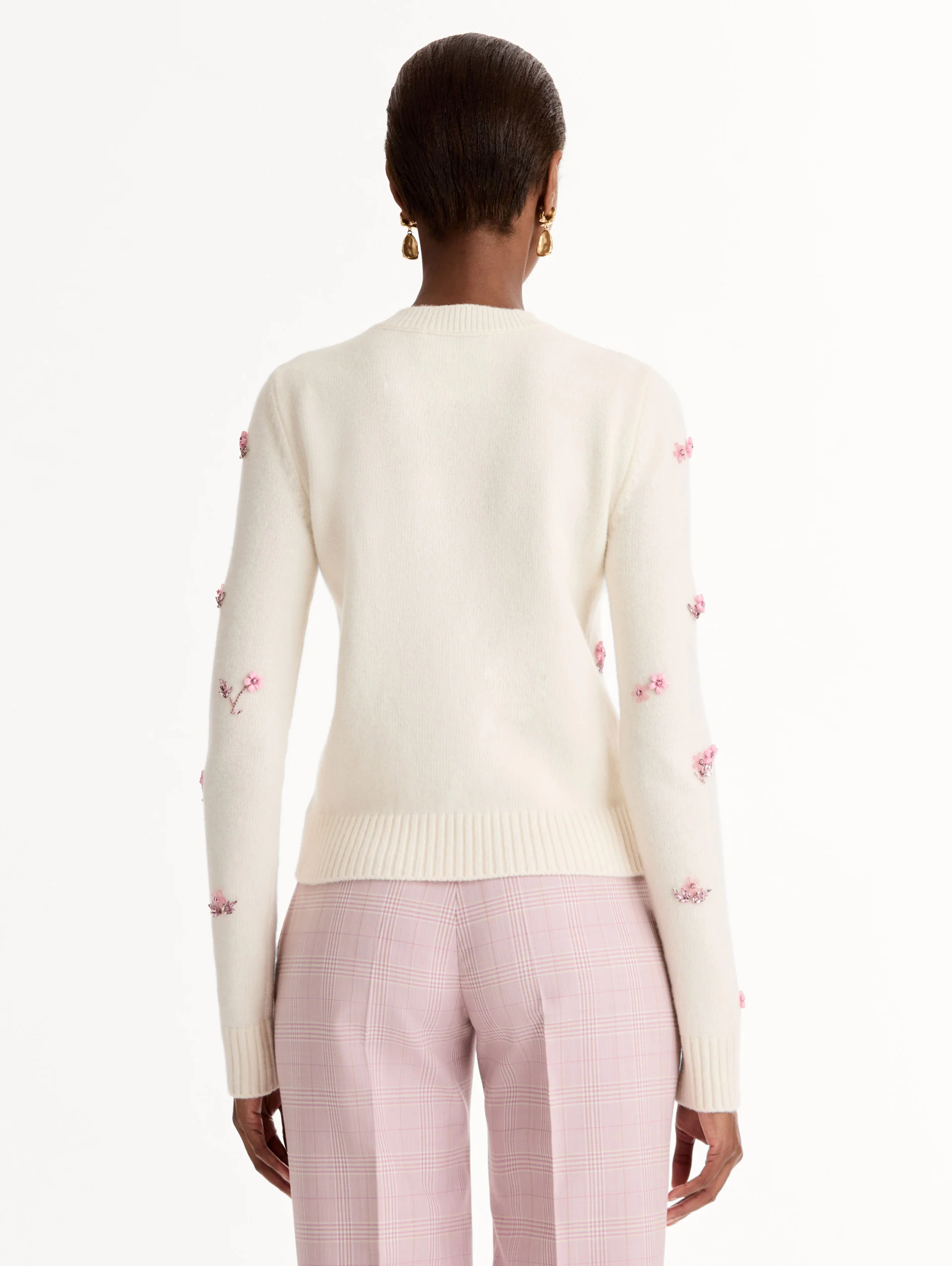 Porcelain Flower Sequin Embroidered Pullover - Image 3