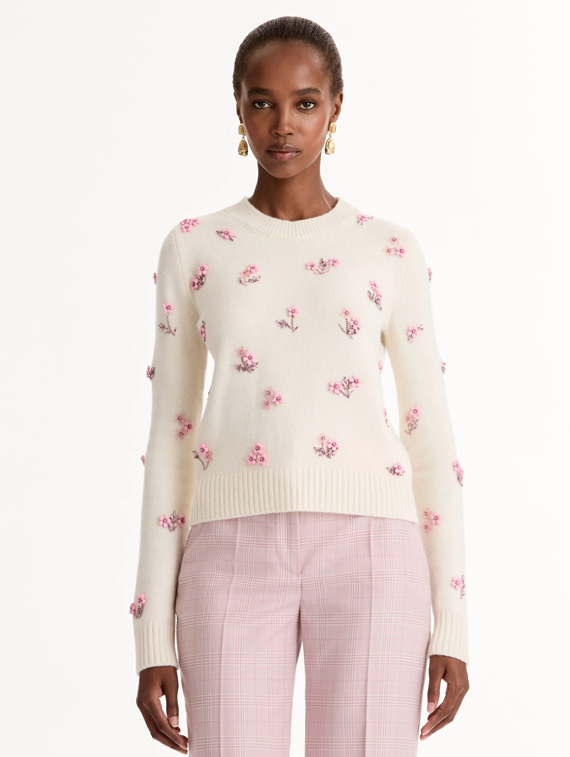 Porcelain Flower Sequin Embroidered Pullover - Image 5