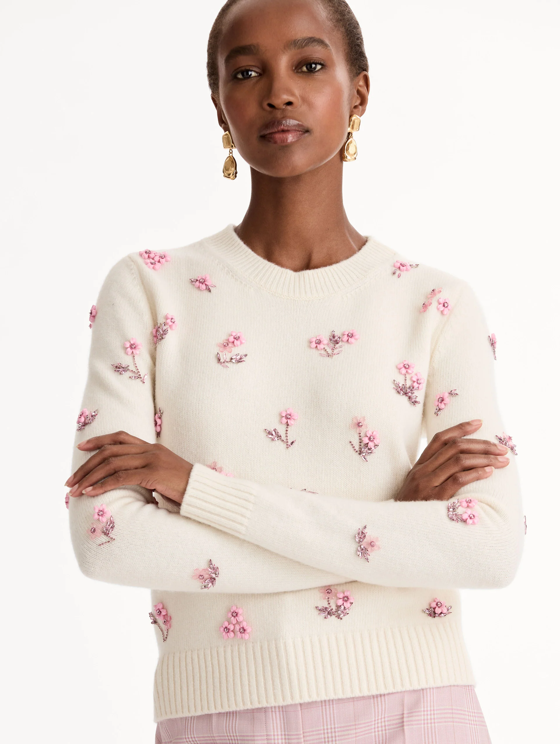 Porcelain Flower Sequin Embroidered Pullover - Image 6
