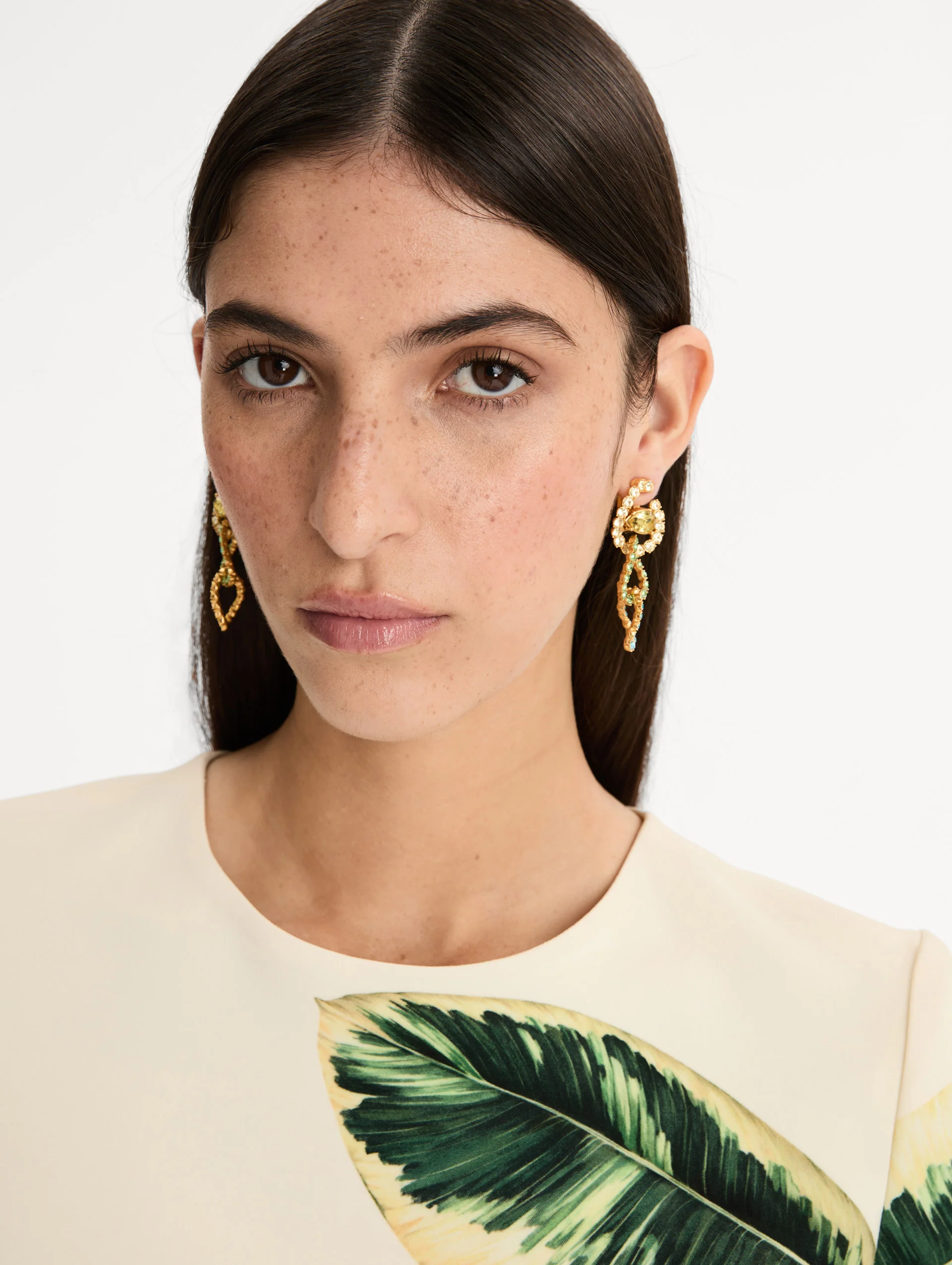 Rhinestone Chain-Link Clip-On Earrings - Image 2
