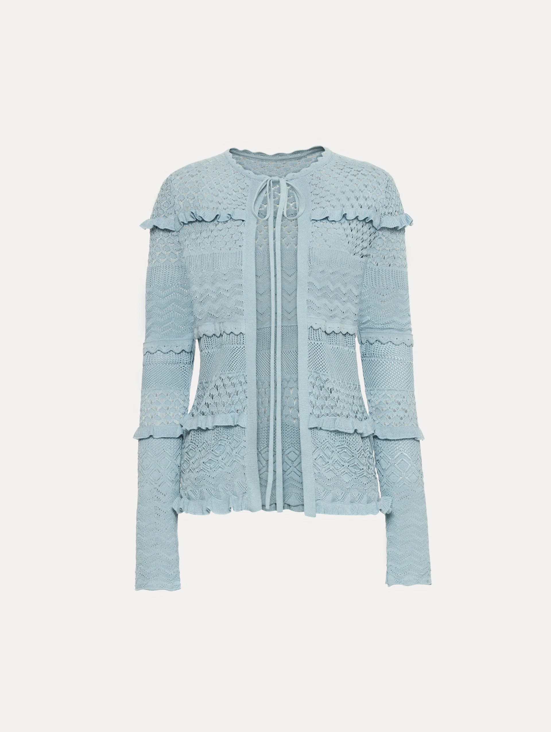 Scallop Trim Cardigan