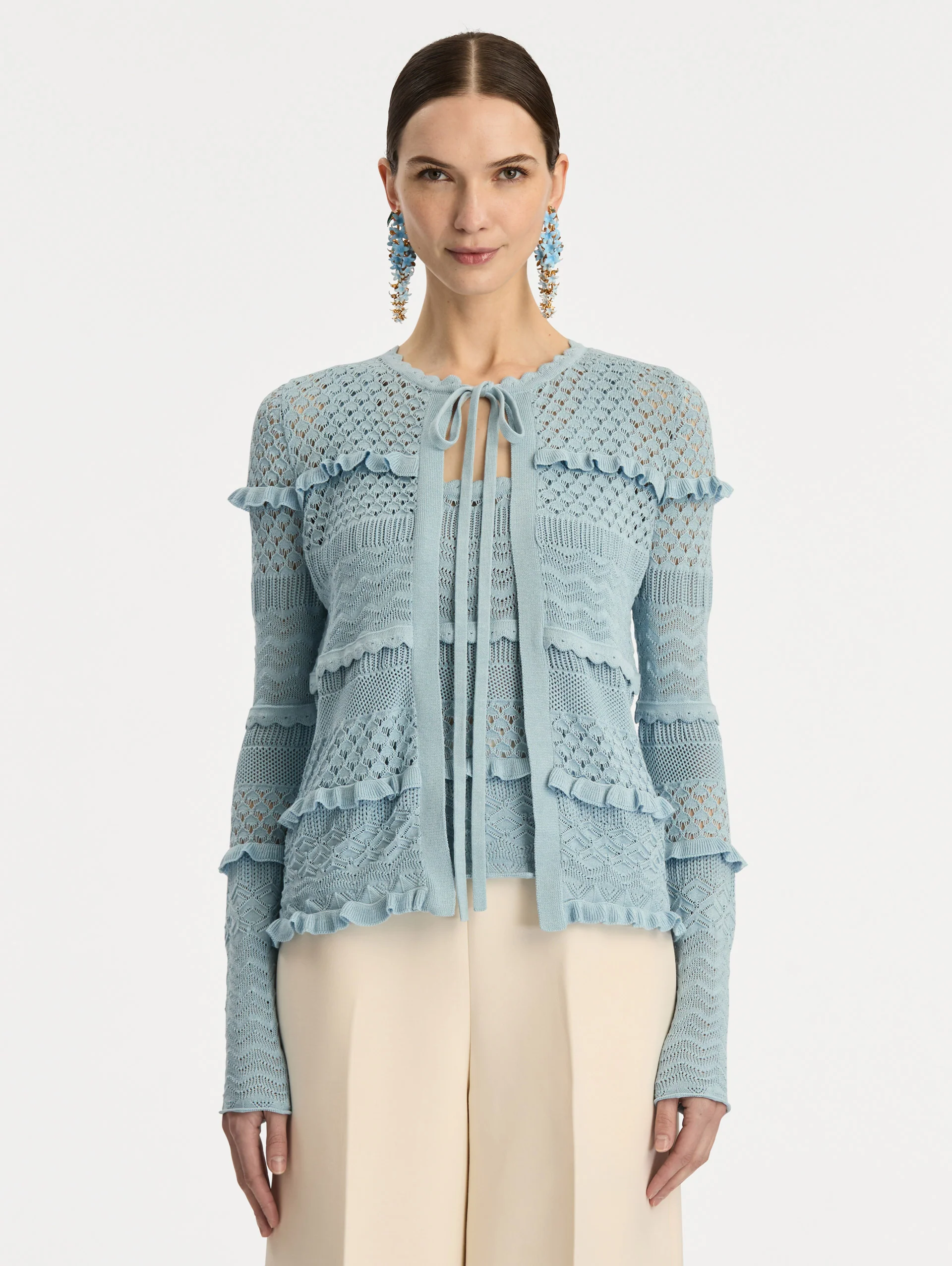 Scallop Trim Cardigan - Image 2
