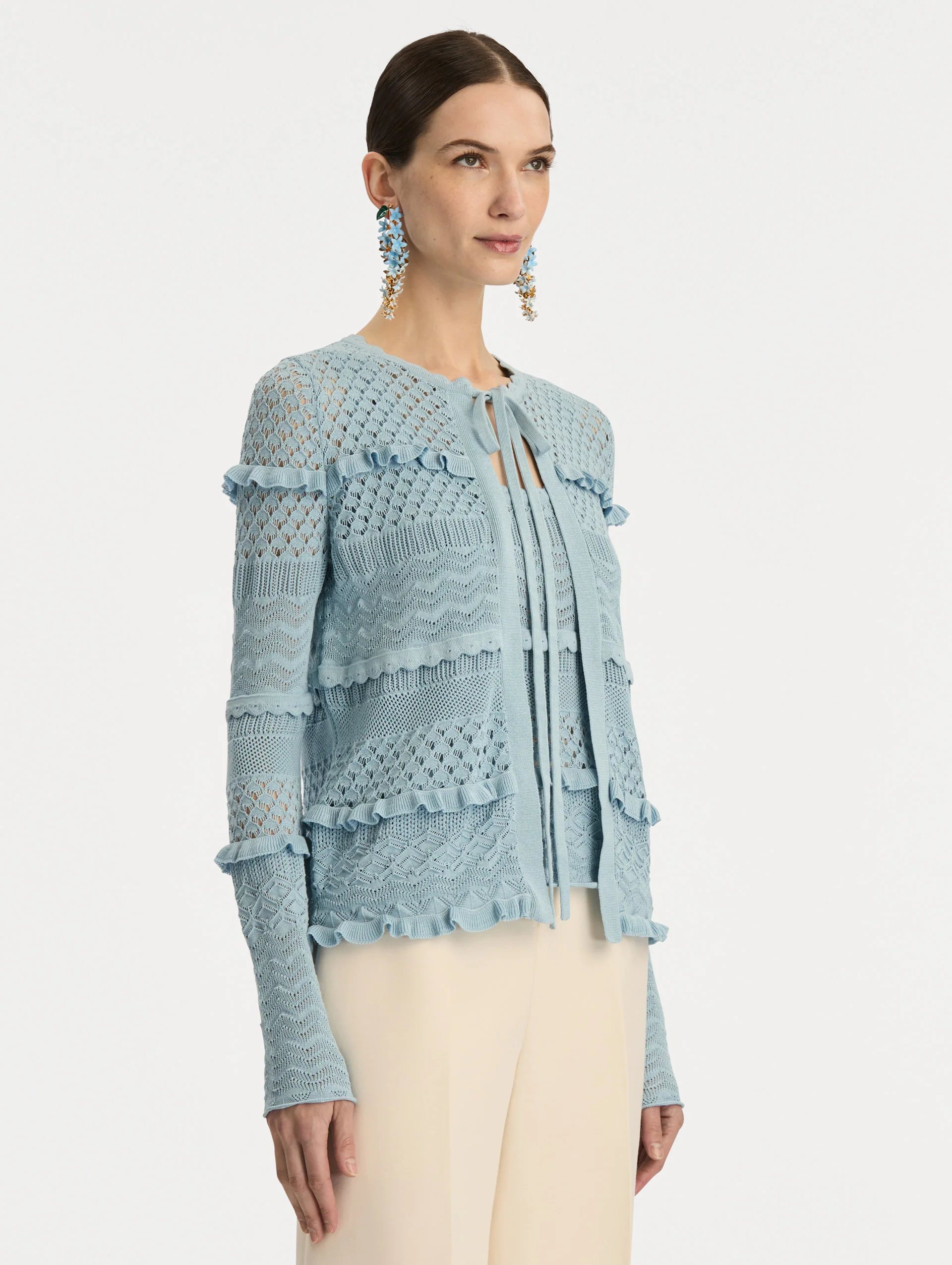 Scallop Trim Cardigan - Image 5