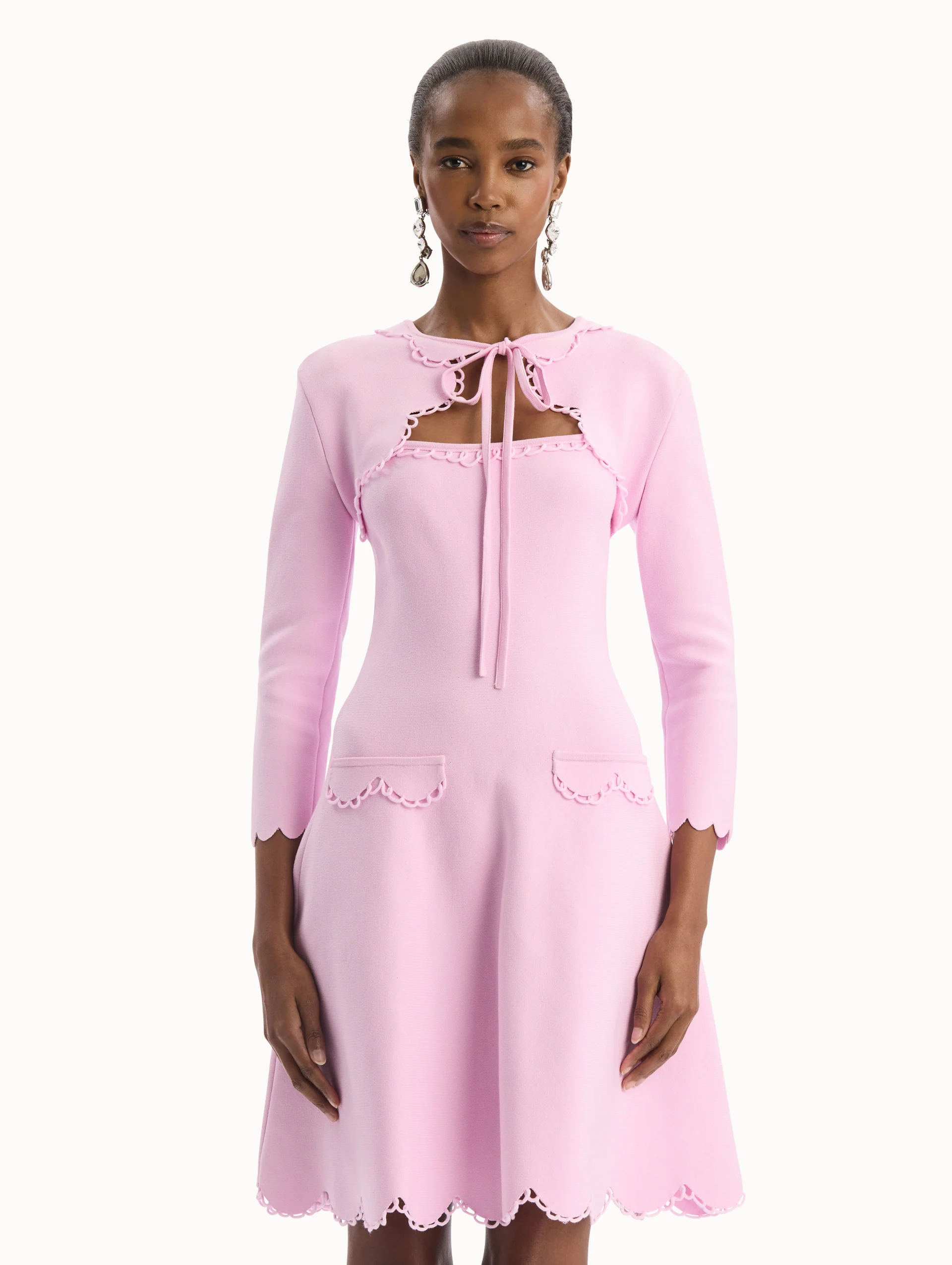 Scallop Trim Knit Bolero - Image 2
